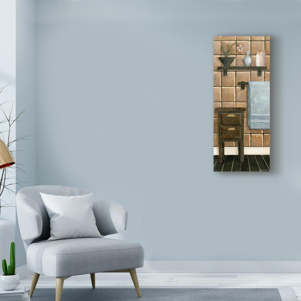 Trademark Fine Art WAG01528-C1432GG Megan Meagher "Modern Bath Panel Iv" 14x32 Canvas Art Megan Meagher Multicolor 32-Inches H x 14-Inches W Bath Canvas Print