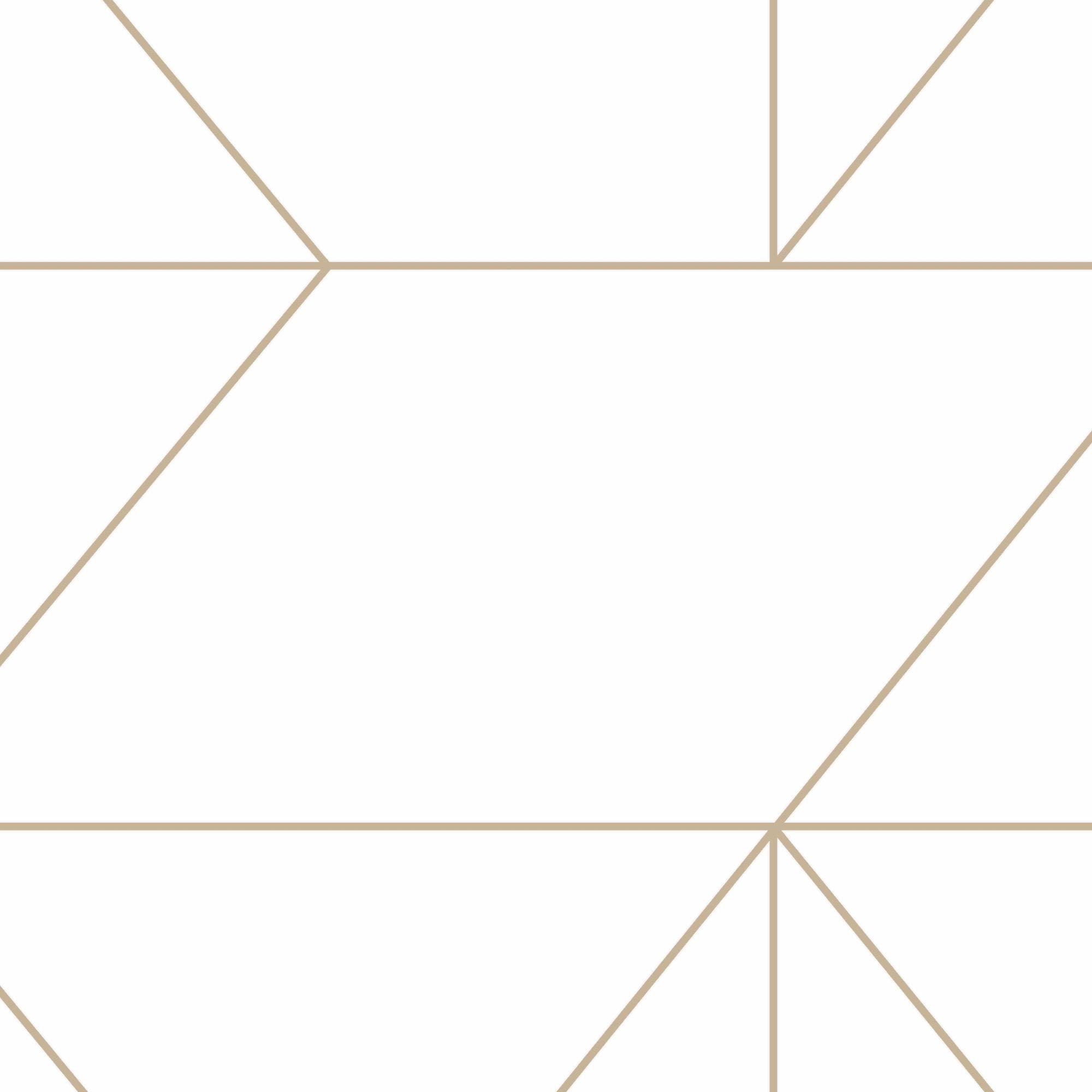 Graham & Brown 103003 Kelly Hoppen 56.0-Sq. Feet Gold Vinyl Textured Geometric Unpasted Wallpaper