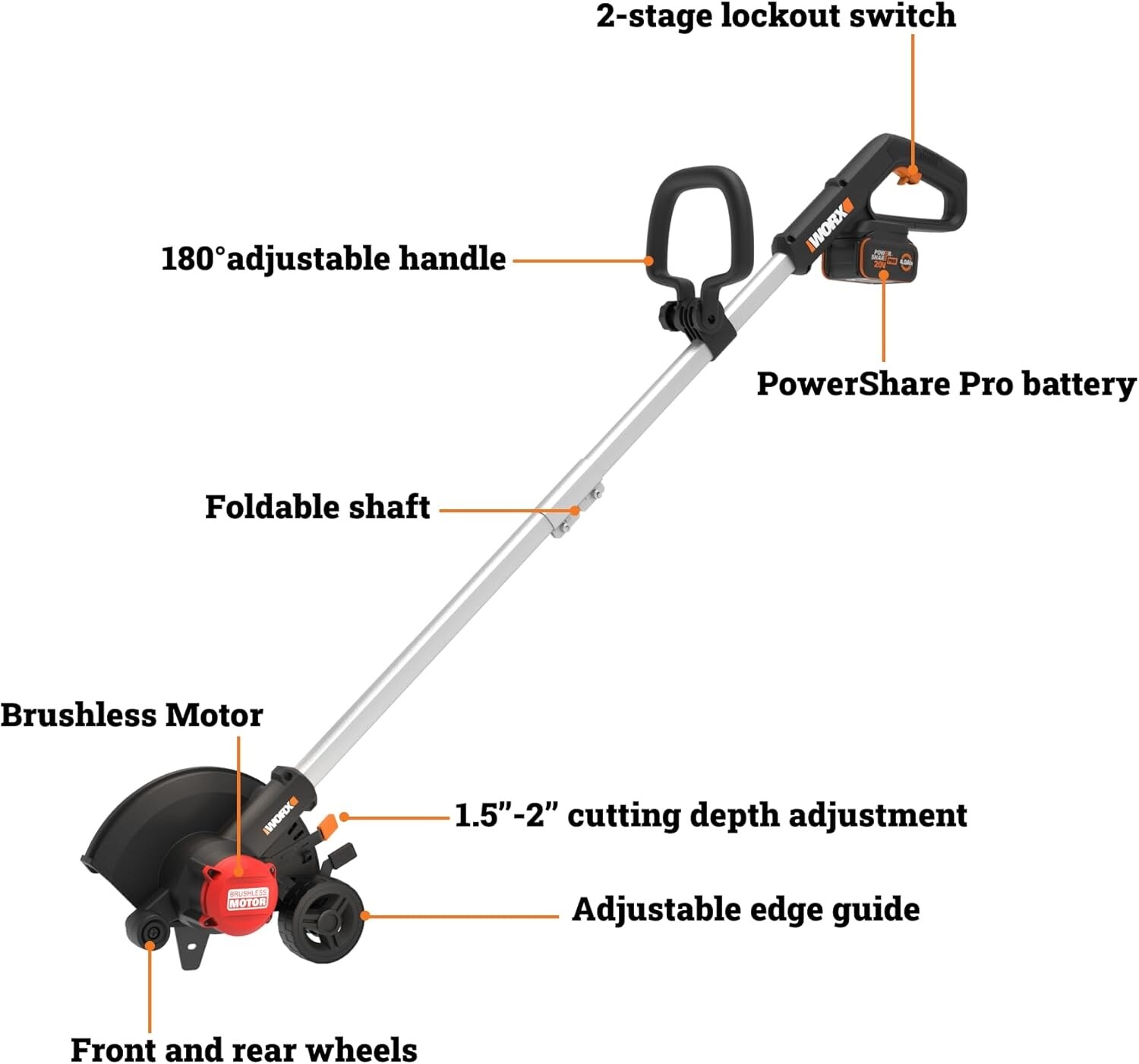 WORX WG898.9 Lawn-Edger - View #12