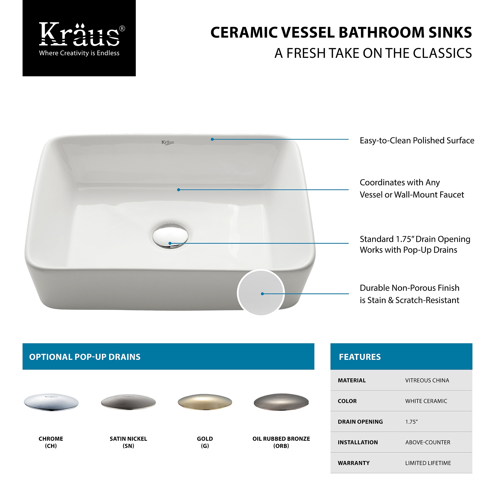 Kraus KCV-121-ORB Bath-Sink - View #2