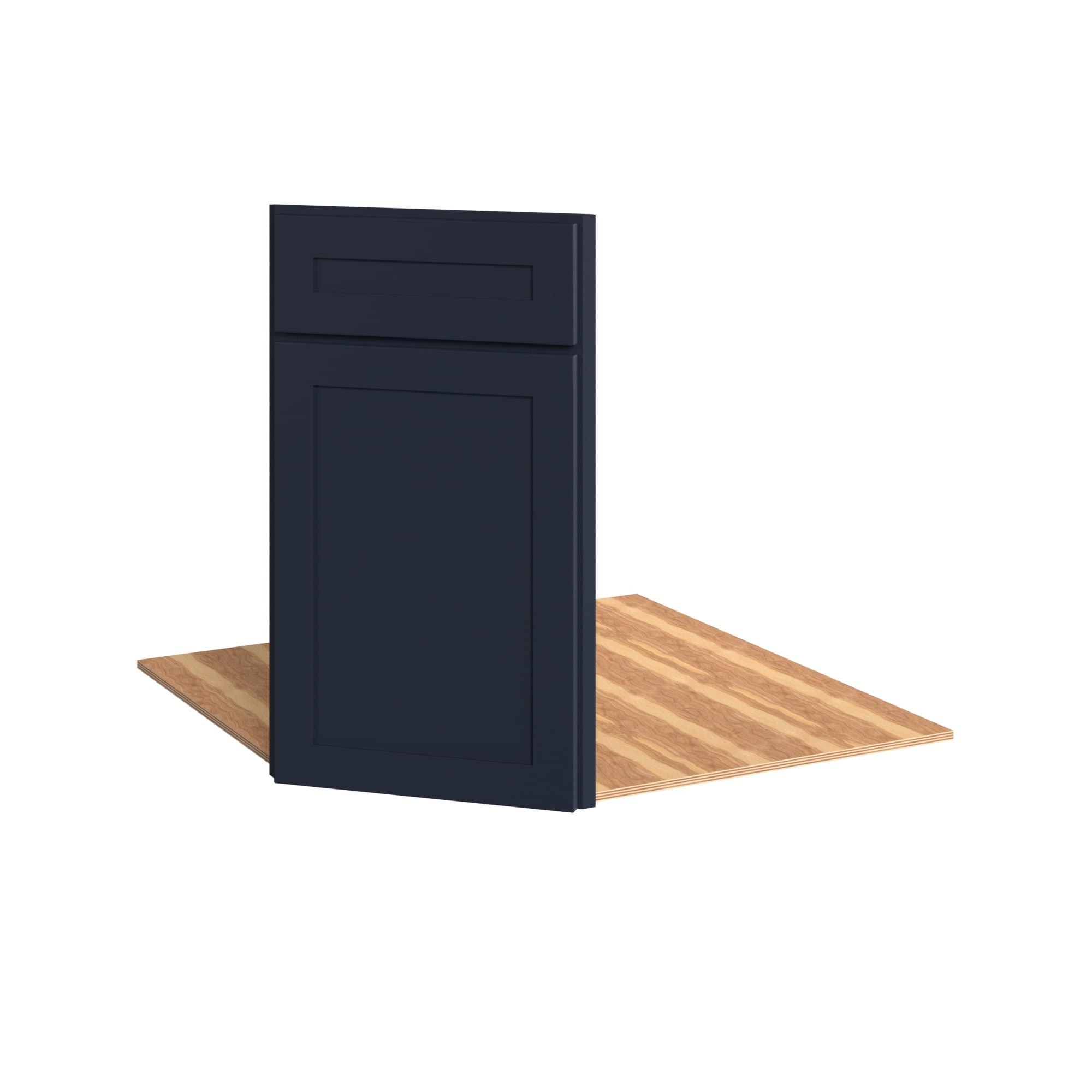 KraftMaid Momentum SFA36RG77 Deveron 16.75-in W x 34.5-in H x 35.875-in D Midnight Diagonal Diagonal Corner base Fully assembled Plywood Cabinet (Recessed Panel Shaker)