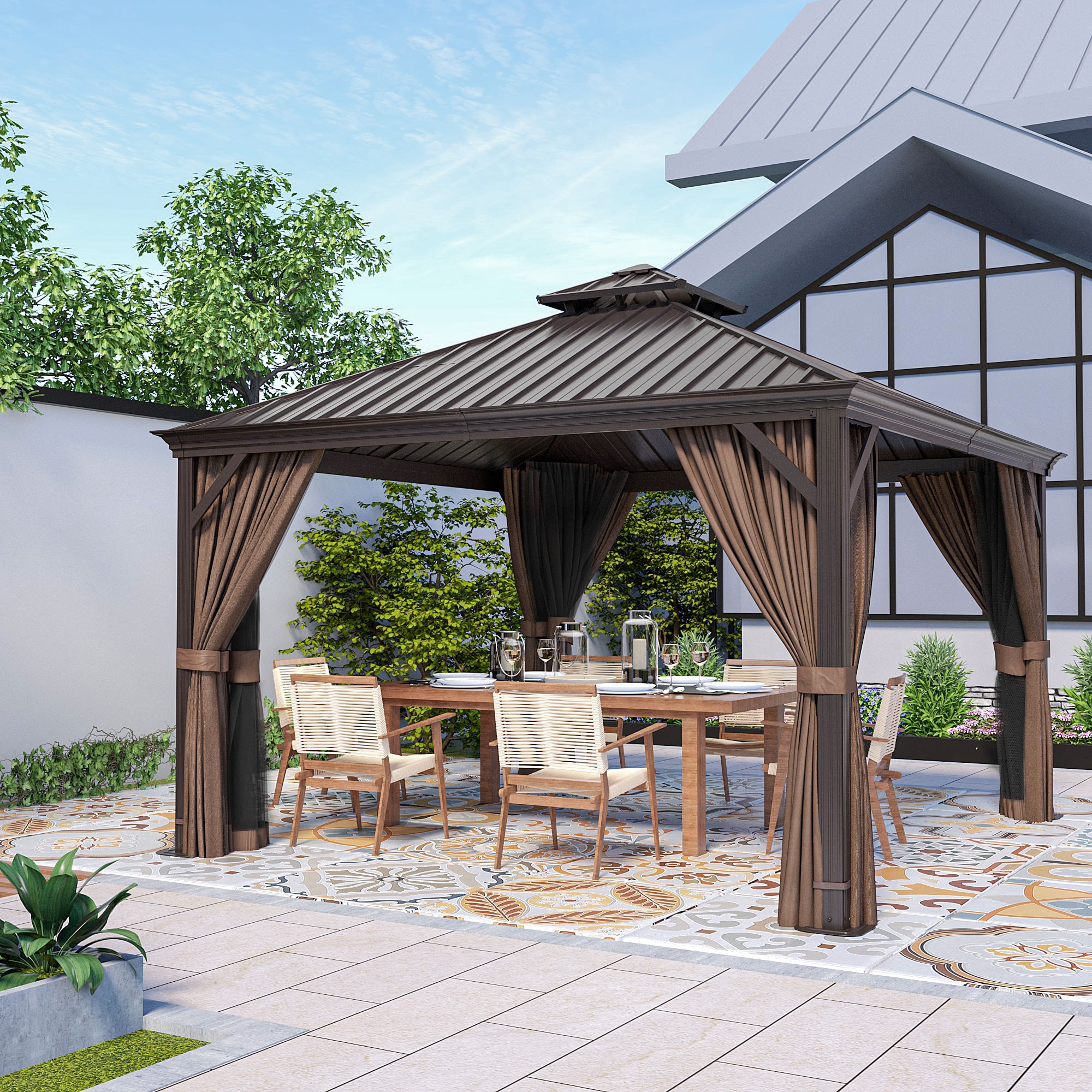  EL-ZPTPS1212-Z-WL3 Wood-Resin-Gazebos - View #7