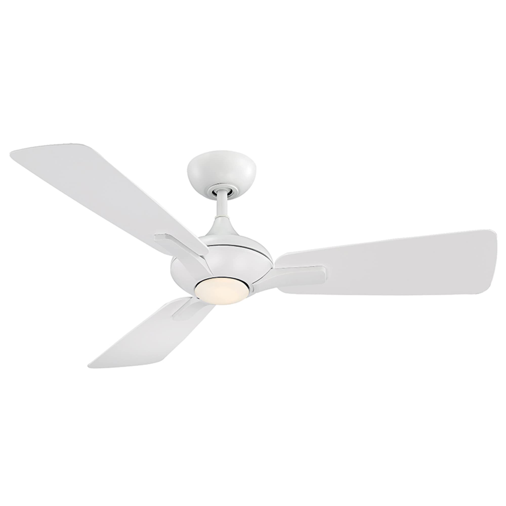 Modern Forms Mykonos 52-in Matte White Integrated LED Indoor/Outdoor Smart Ceiling Fan with Light and Remote (3-Blade) FR-W1819-52L-MW Sansujyuku sansujyuku.com