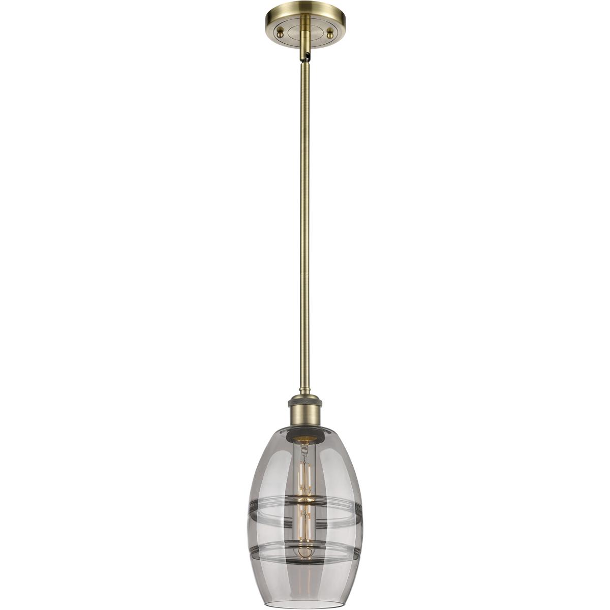 Innovations Lighting -  516-1S-AB-G557-6SM Ballston Vaz Mini Pendant Antique Brass