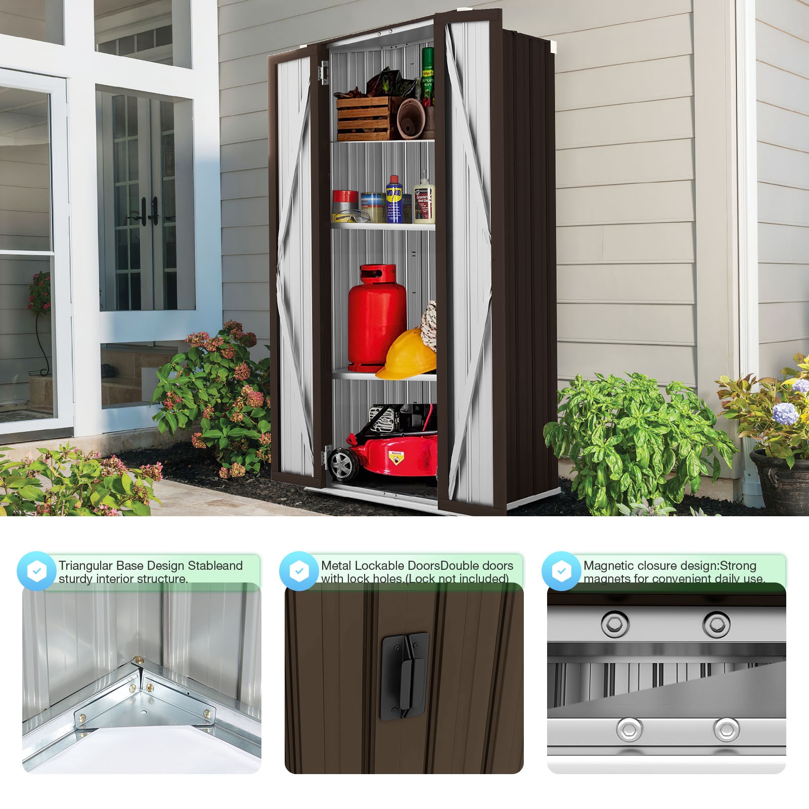 AECOJOY 16316BR-LS02 Metal-Storage-Buildings-Sheds - View #5