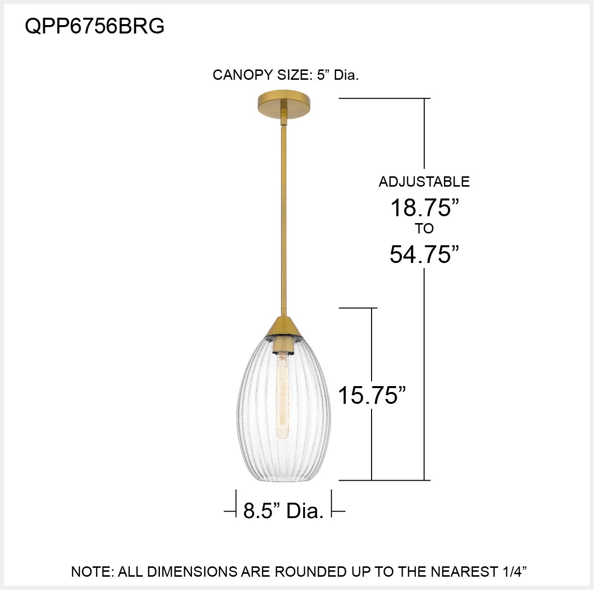 Quoizel QPP6756BRG Pendant-Lights - View #3
