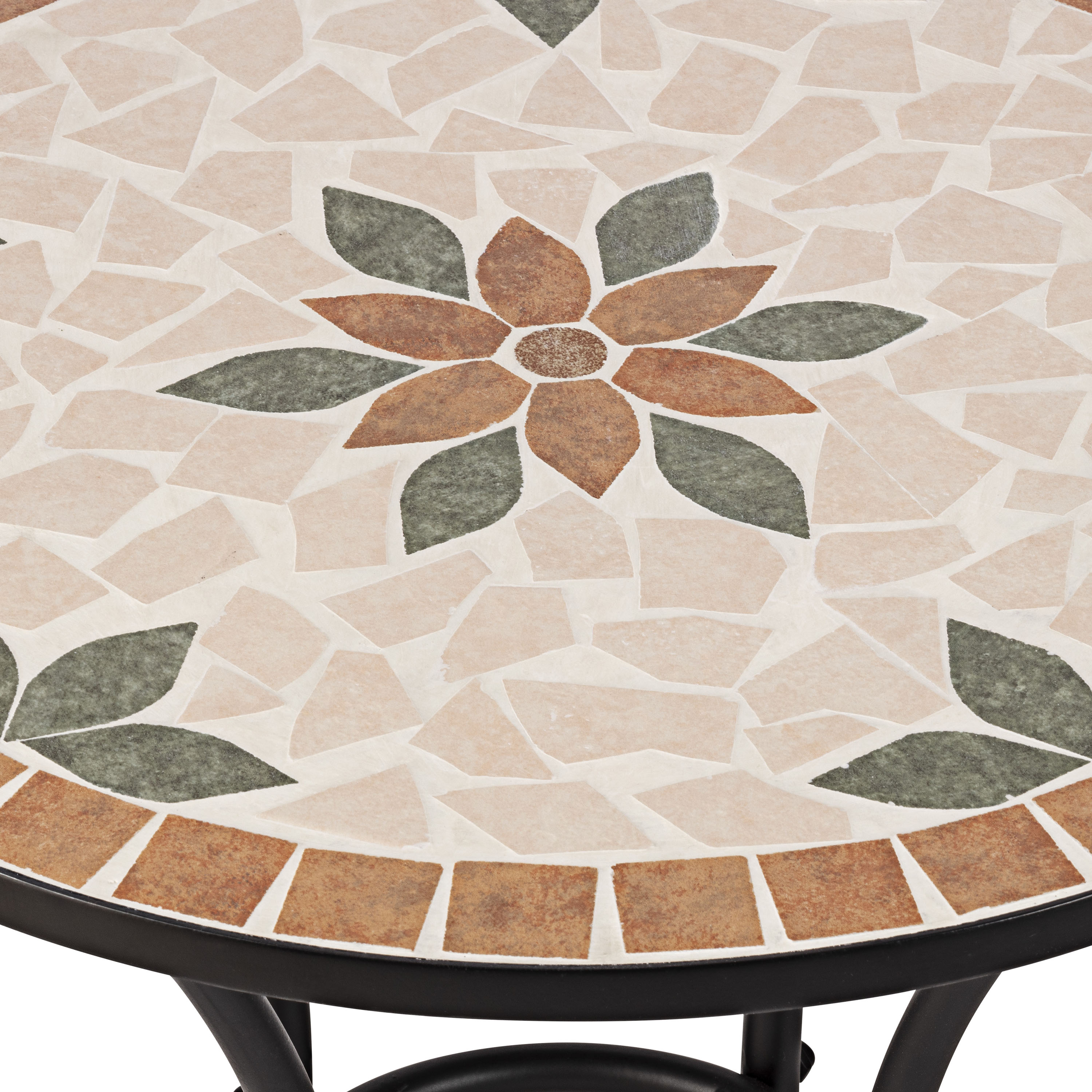 Alpine 3-Piece Mosaic Tile Round Patio Bistro Set