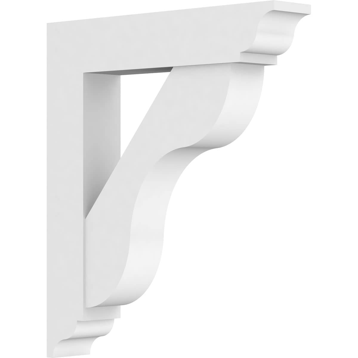 Ekena Millwork BKTP05X24X32CAR01 Standard Carmel 5-in x 24-in x 32-in White PVC Standard Bracket