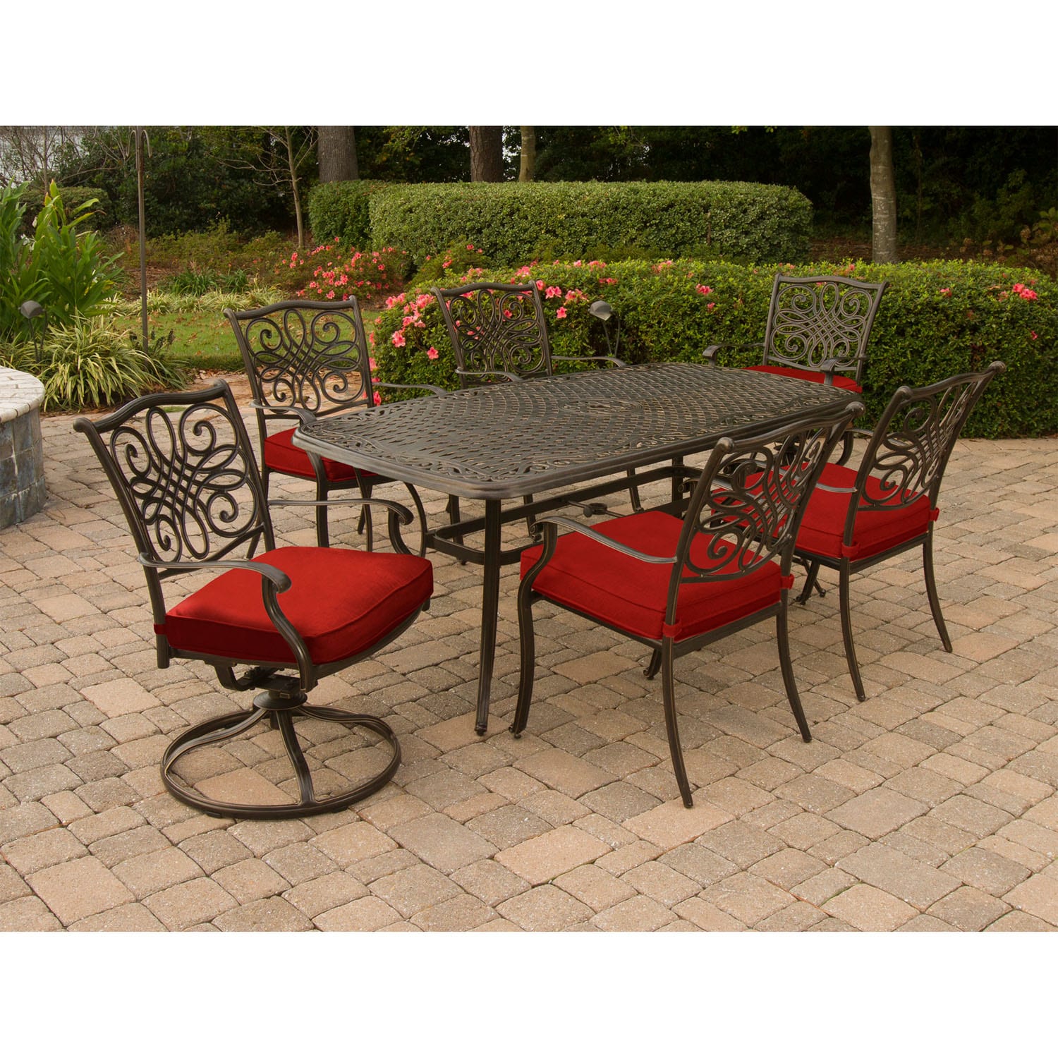Hanover TRADDN7PCSW-RED Patio-Dining-Sets - View #20