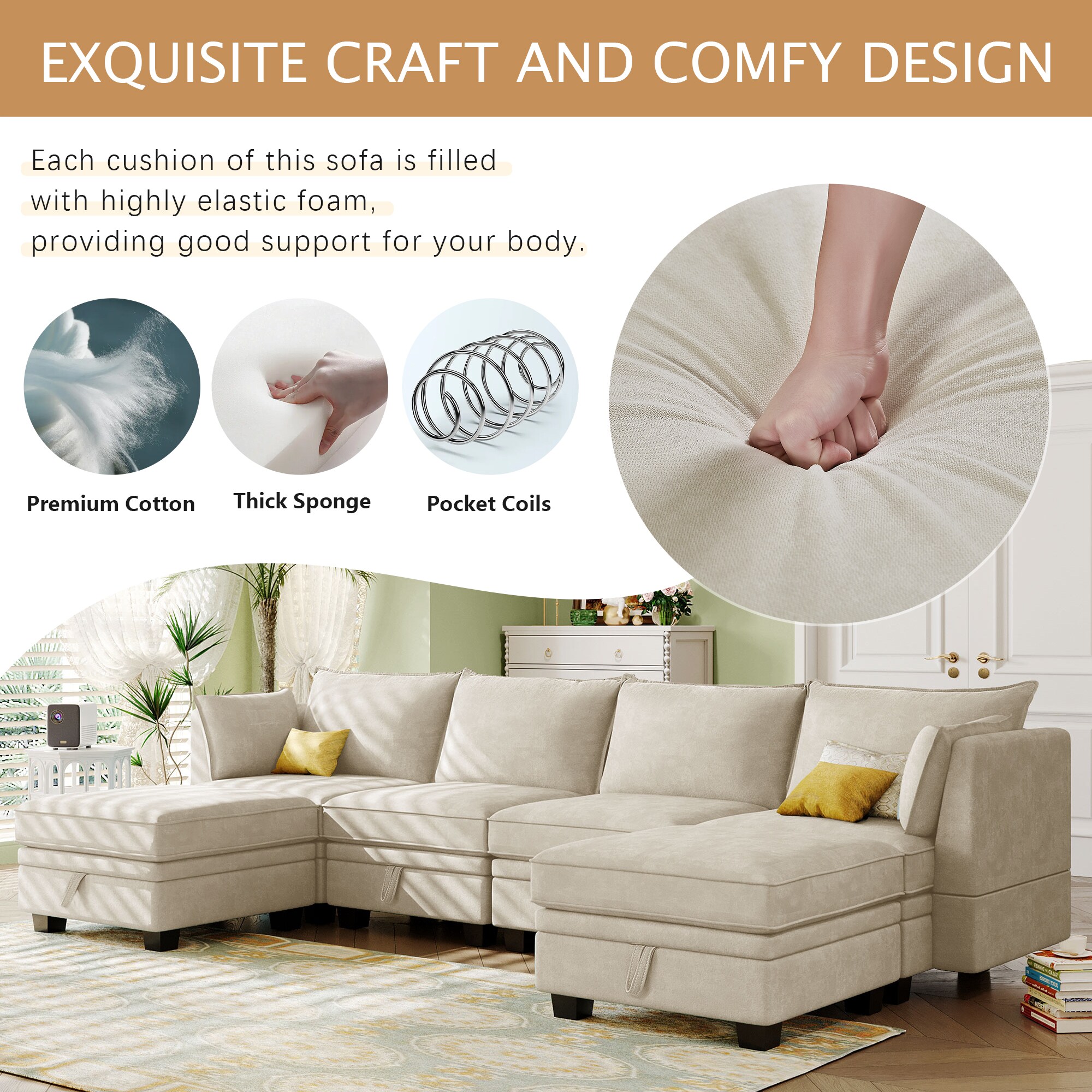 JIMSMAISON JMUSSO28BEG Sofas-Loveseats - View #6