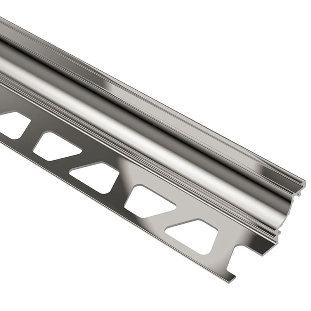 Schluter Systems AHK1S125ATG Dilex-AHK 0.5-in W x 98.5-in L Polished nickel anodized aluminum Aluminum Cove base Tile Edge Trim