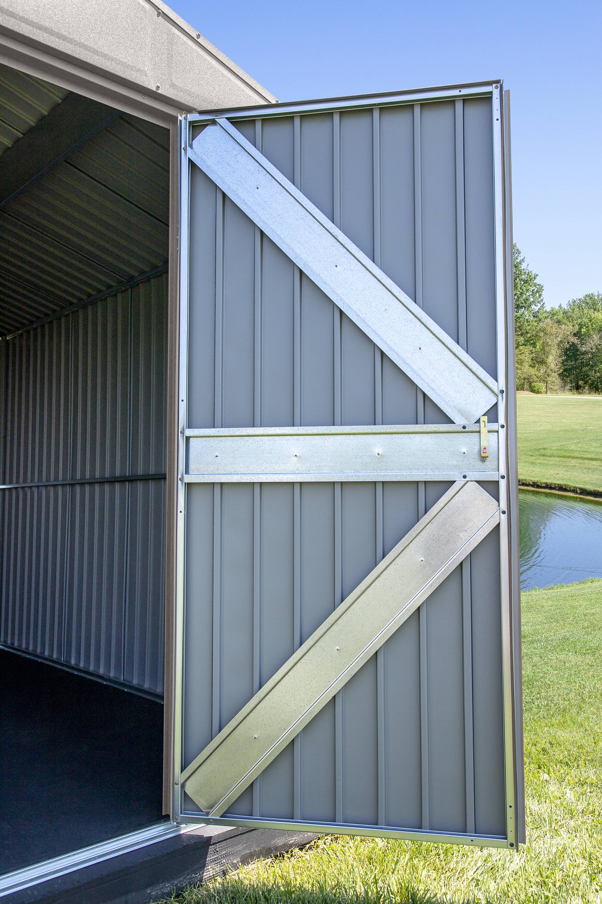 Cool Grey 8-ft x 4-ft Galvanized Steel Storage Shed Kit