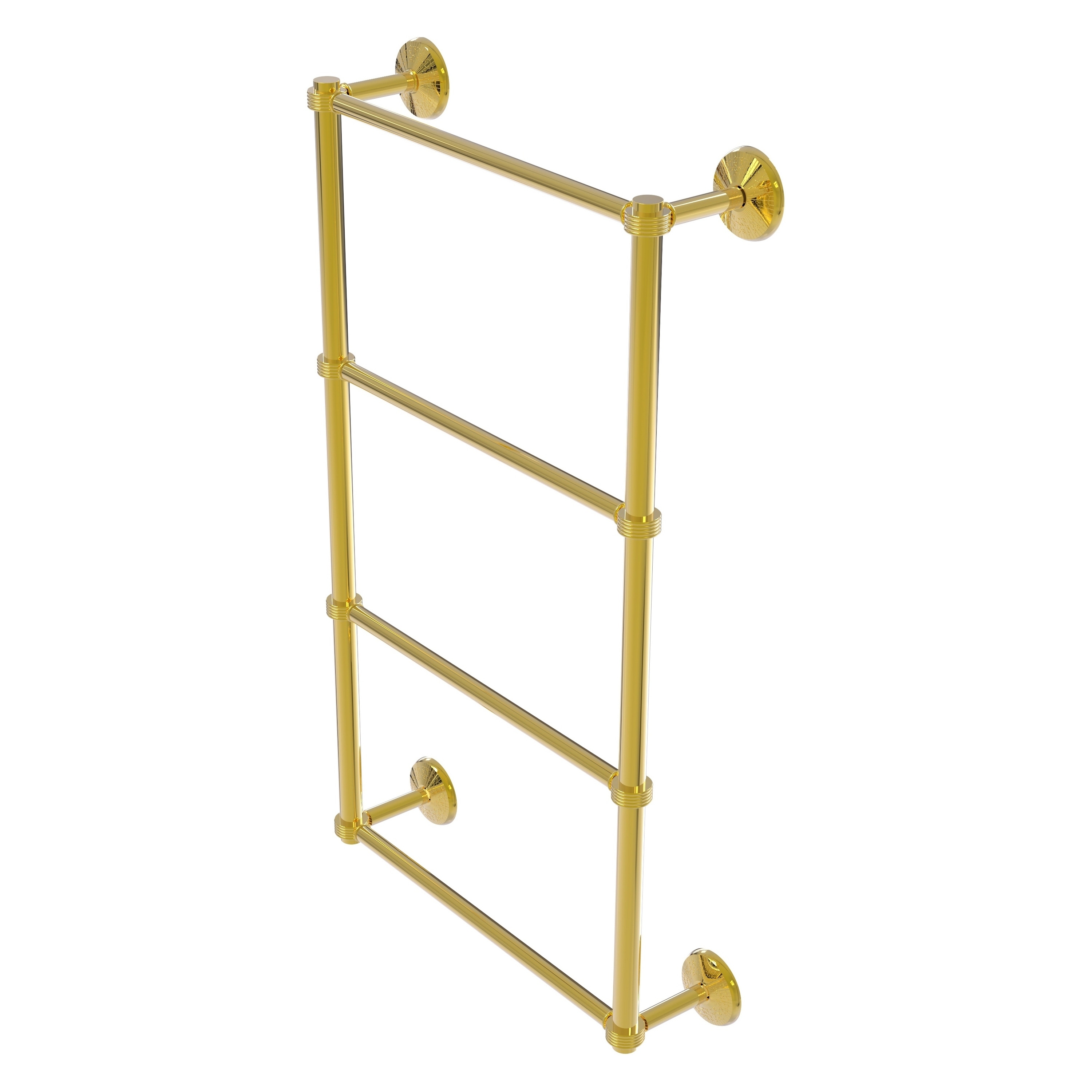 Allied Brass MC-28G-36-PB Monte Carlo 36-in double Polished Brass Wall mount 4-tier Towel Bar