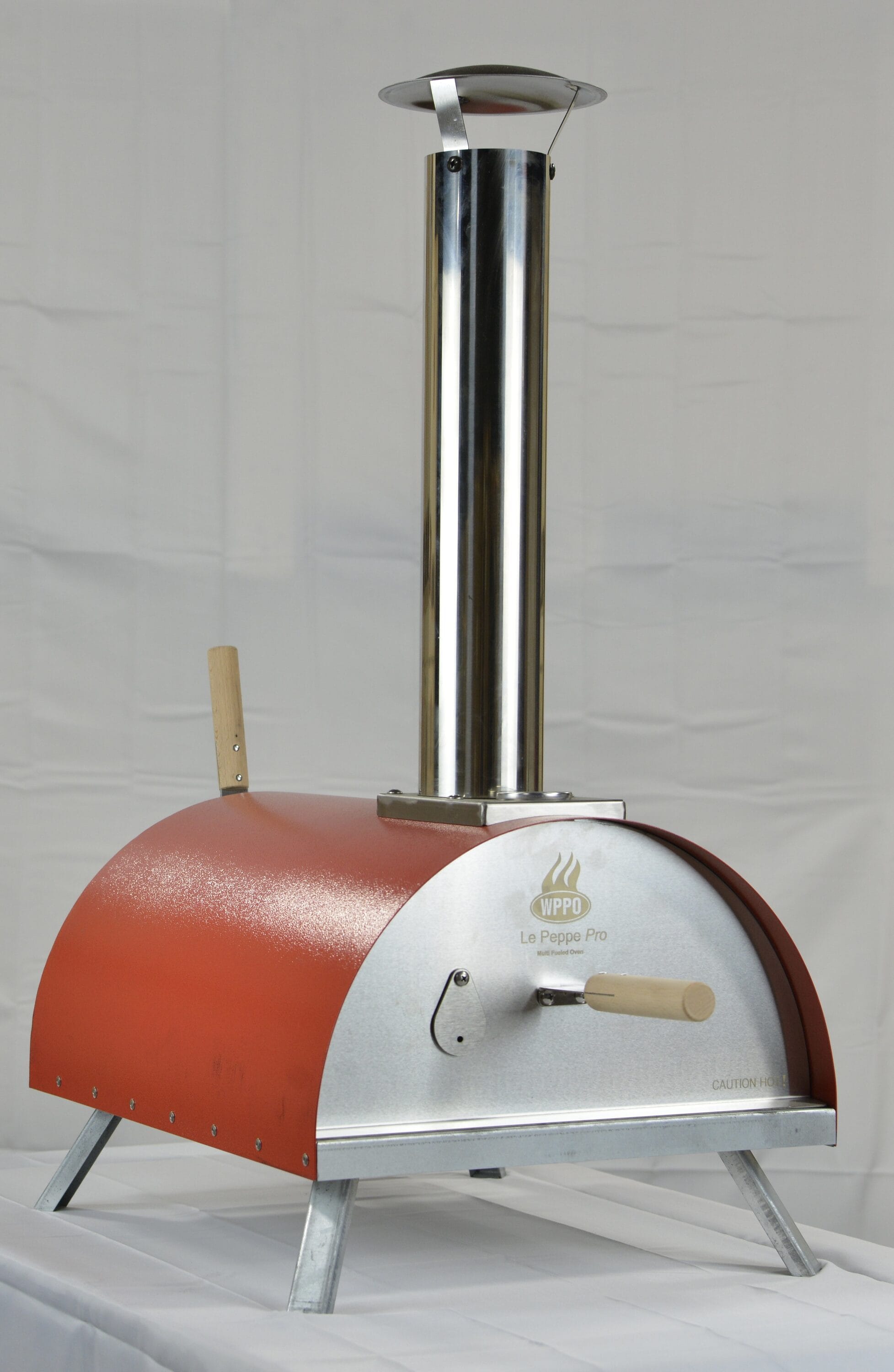 WPPO, LLC Pizza Oven Brush with Wooden Handle and Stainless Steel Scraper