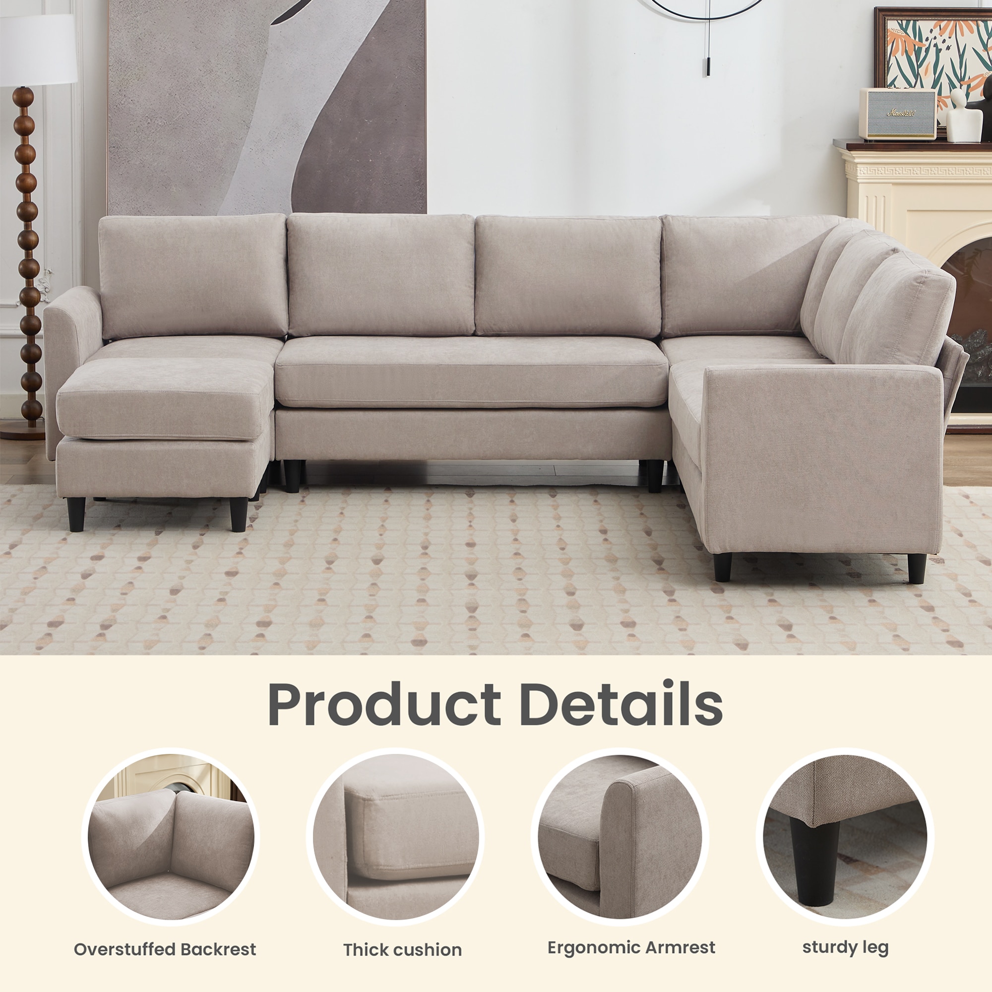 VOUA SAF-XNE4R2G-GY Sofas-Loveseats - View #4