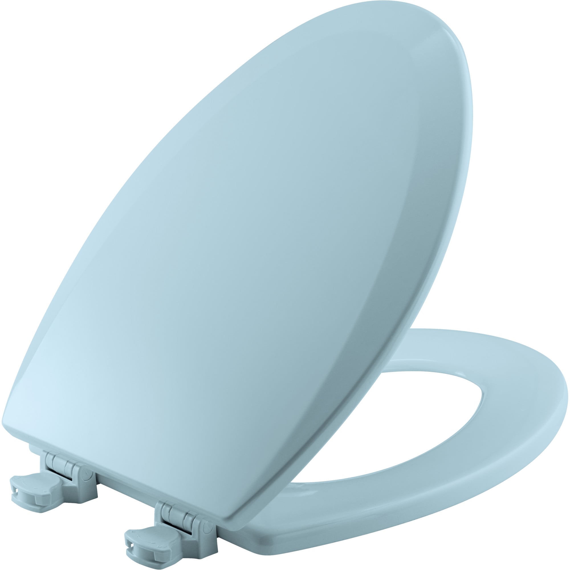 Bemis 1500EC 464 Easy Clean Wood Dresden Blue Elongated Toilet Seat