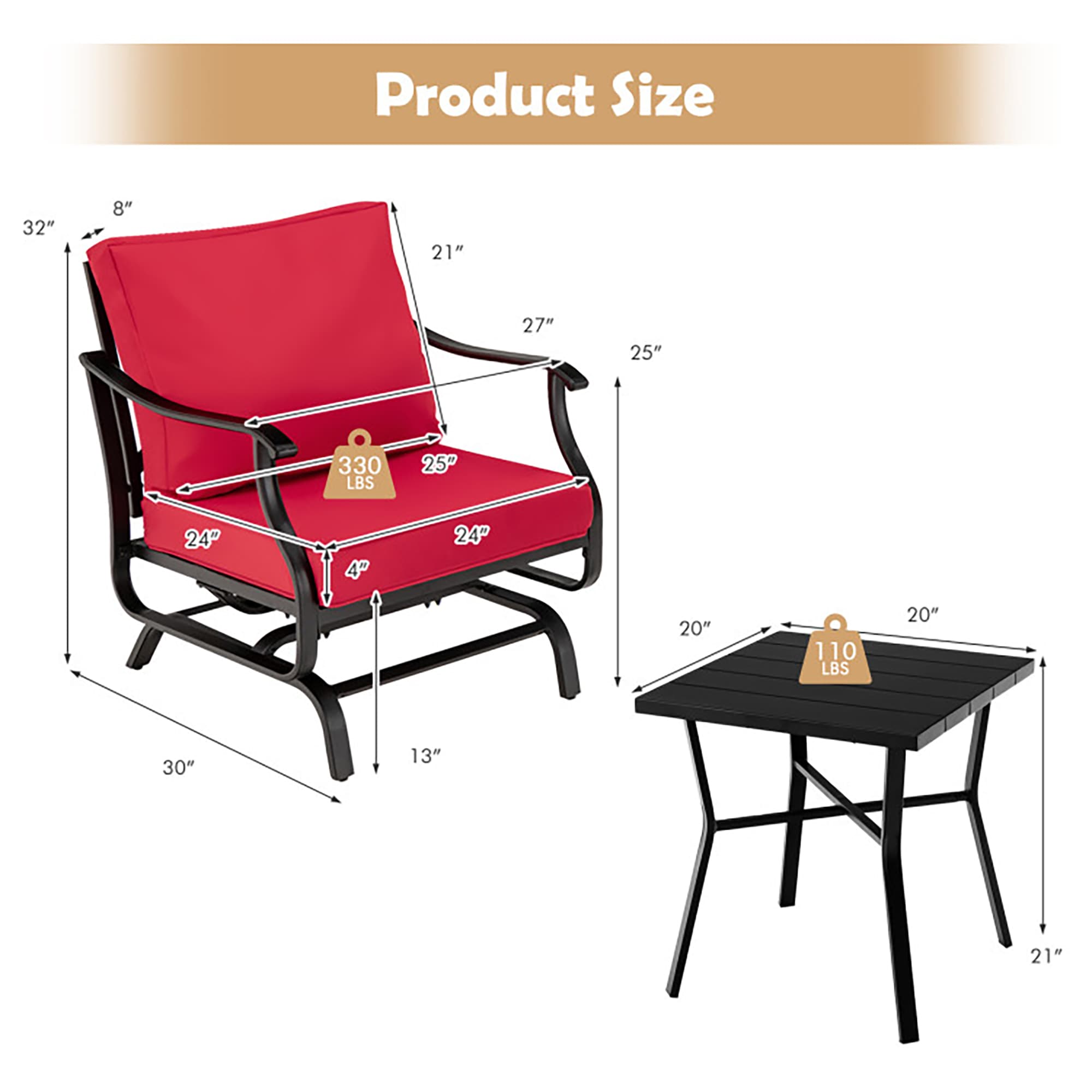 CASAINC WF-HFHW103-AB Patio-Conversation-Sets - View #9