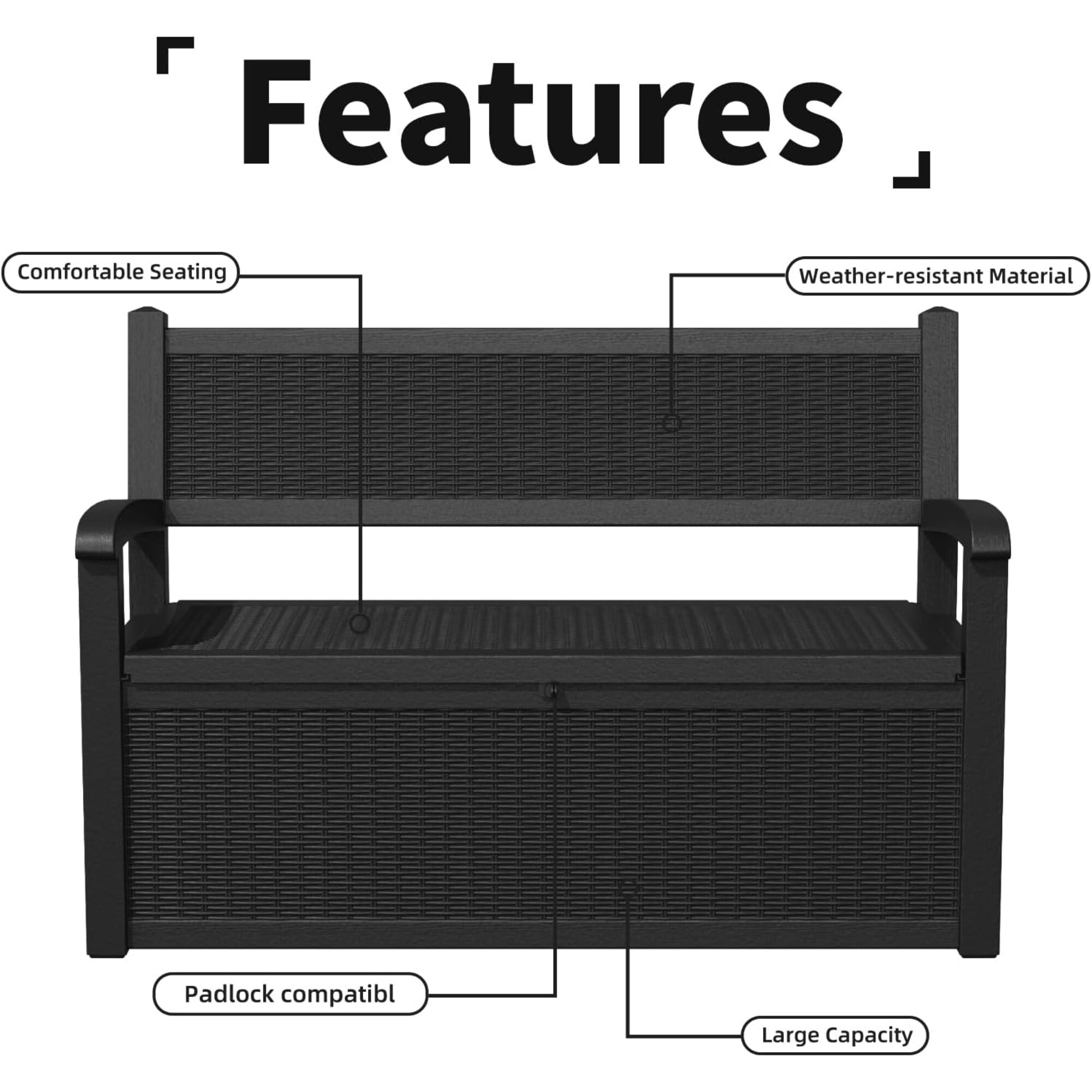 LAUSAINT HOME BSBD140A0BK1 Deck-Boxes - View #5