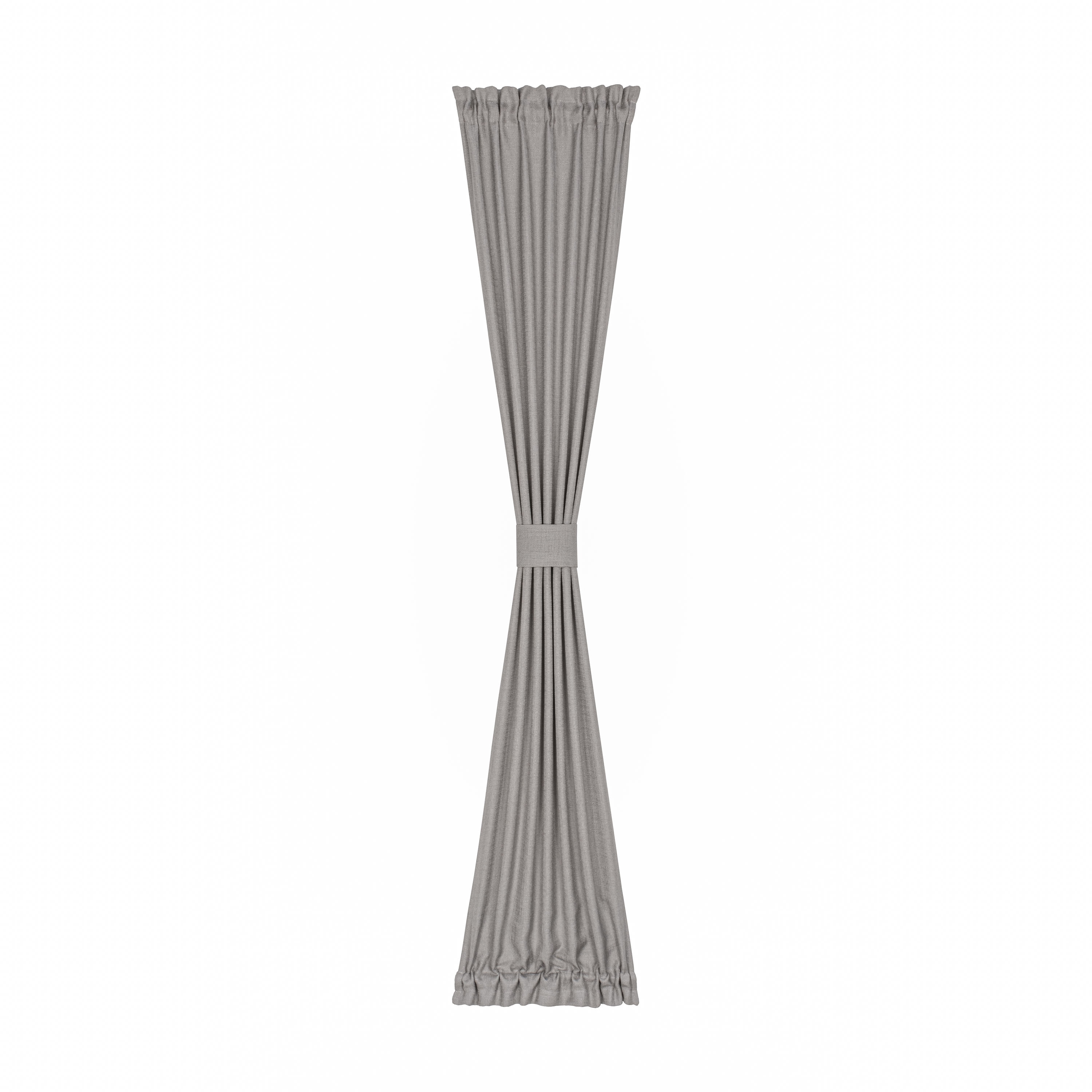 Achim DR25X72GY6 72-Inches Grey Light filtering Rod pocket Single curtain panel