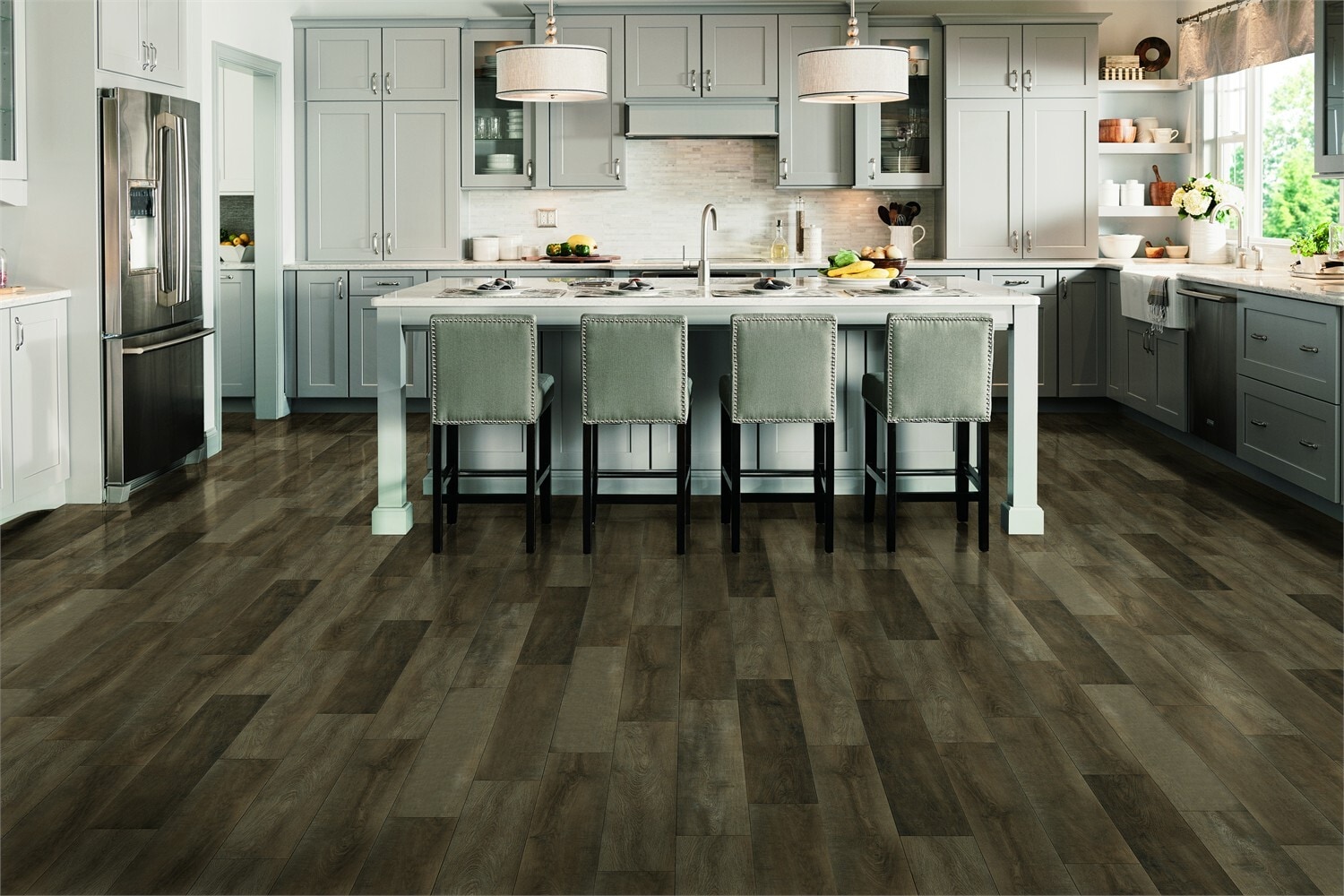 Armstrong Flooring Luxe w/Rigid Core Smokey Taupe 20-mil x 7-in W x 48 ...