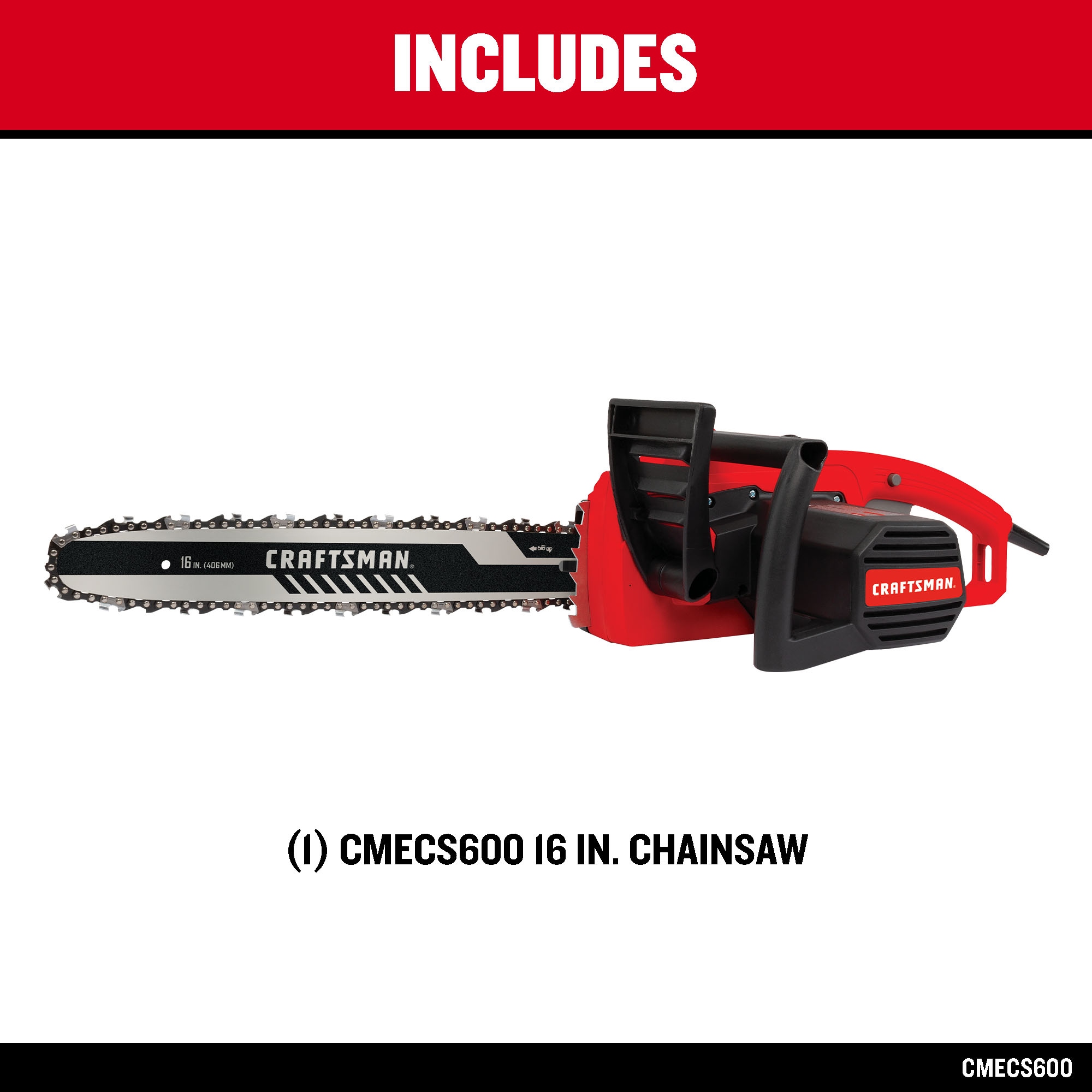 CRAFTSMAN 16-in Corded Electric 12 Amp Chainsaw CMECS600 Sansujyuku sansujyuku.com