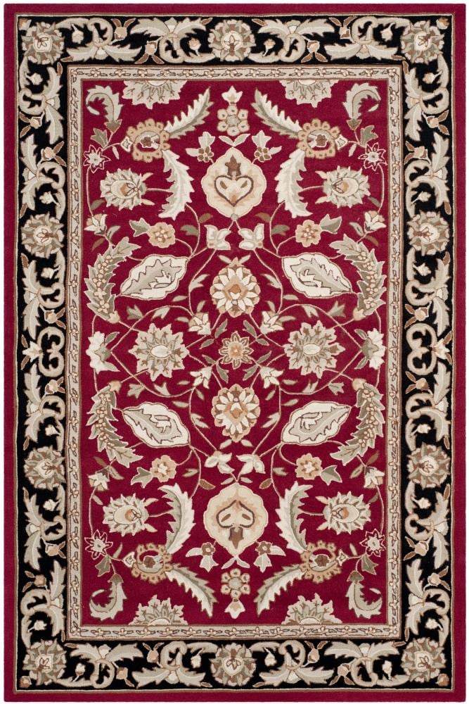 Handmade Red Synthetic Reversible Rectangular 6' x 9' Rug