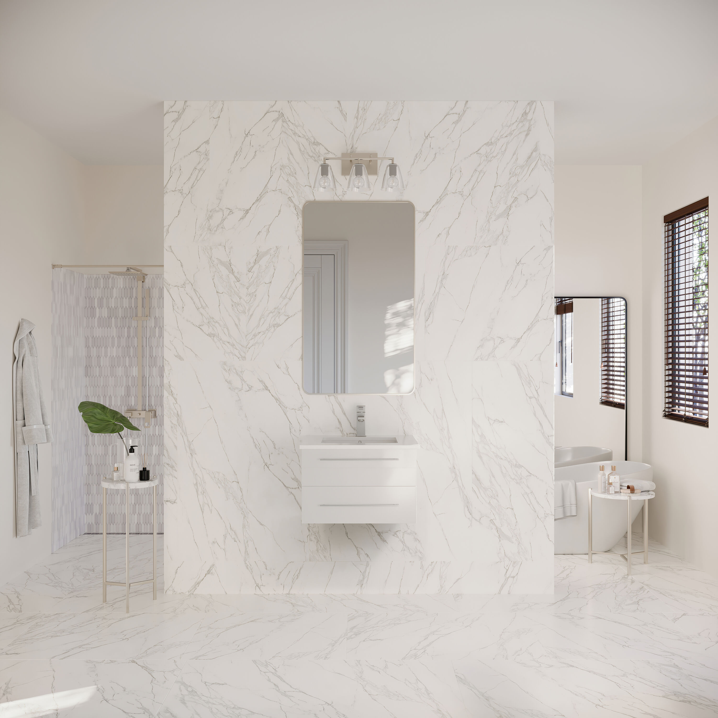 Fresca FCB6124WH-UNS-CWH-U Bath-Vanity-Combo - View #4