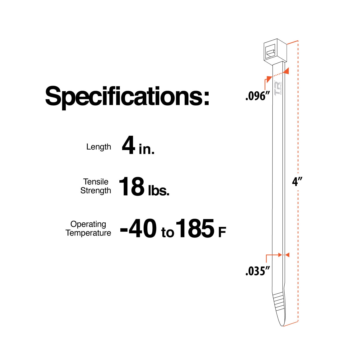 TR Industrial TR88301N-5PK Cable-Ties - View #5