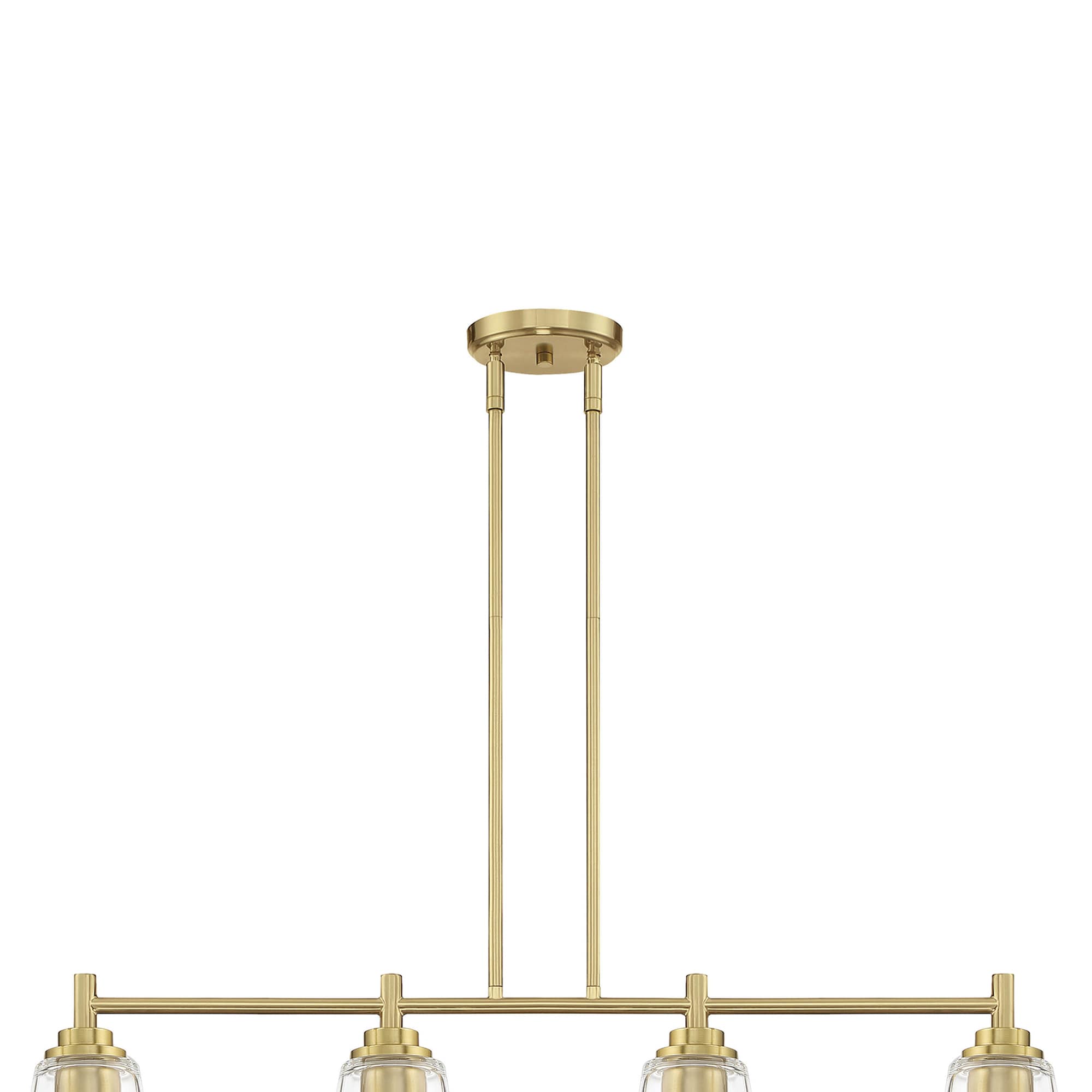 Westin 34'' Brushed Gold Modern Indoor/Outdoor Island Light with Clear Glass