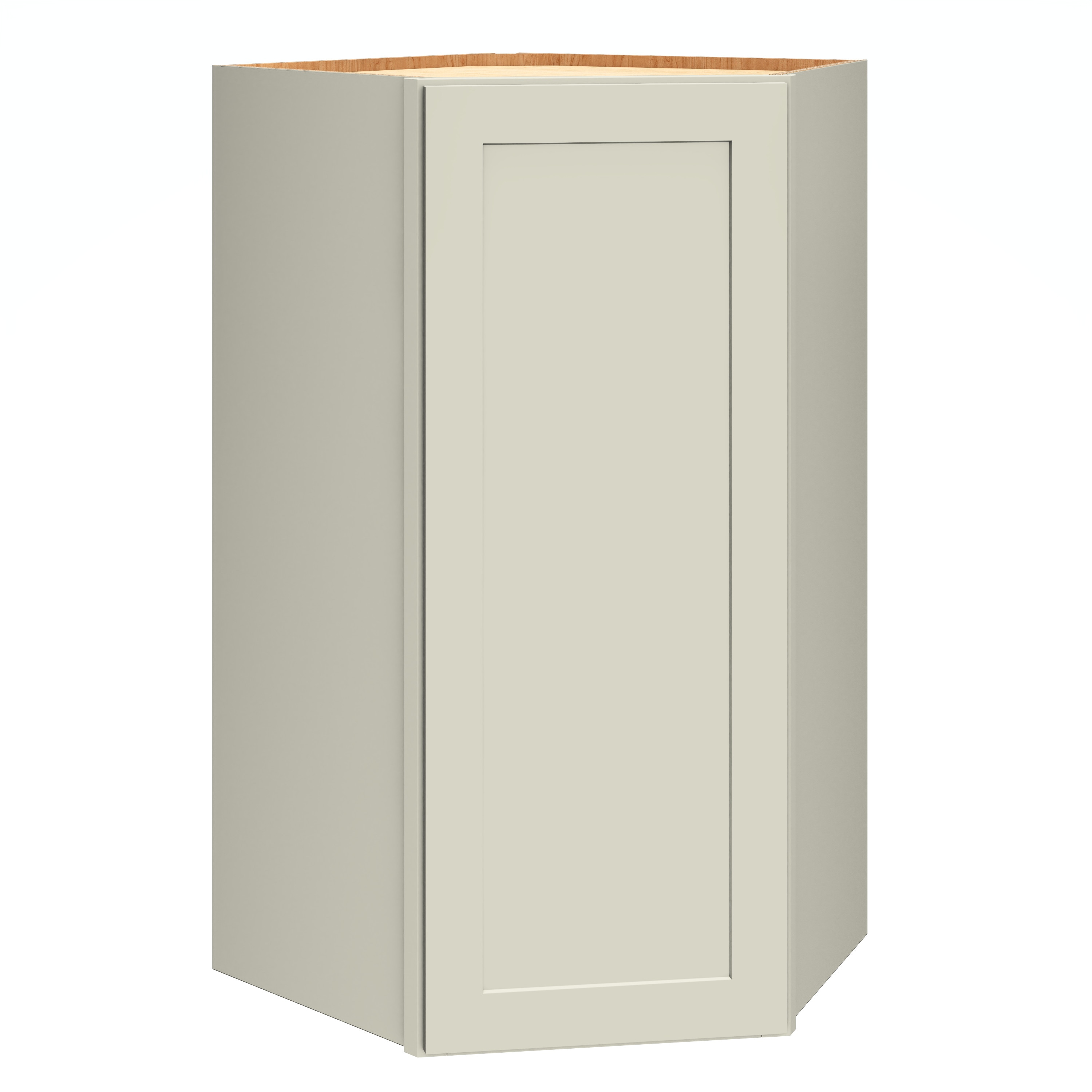 Diamond Express 61D-DW392424R Jamestown 24-in W x 39-in H x 24-in D Icy Avalanche Diagonal Corner wall Fully assembled Plywood Cabinet (Recessed Panel Shaker)