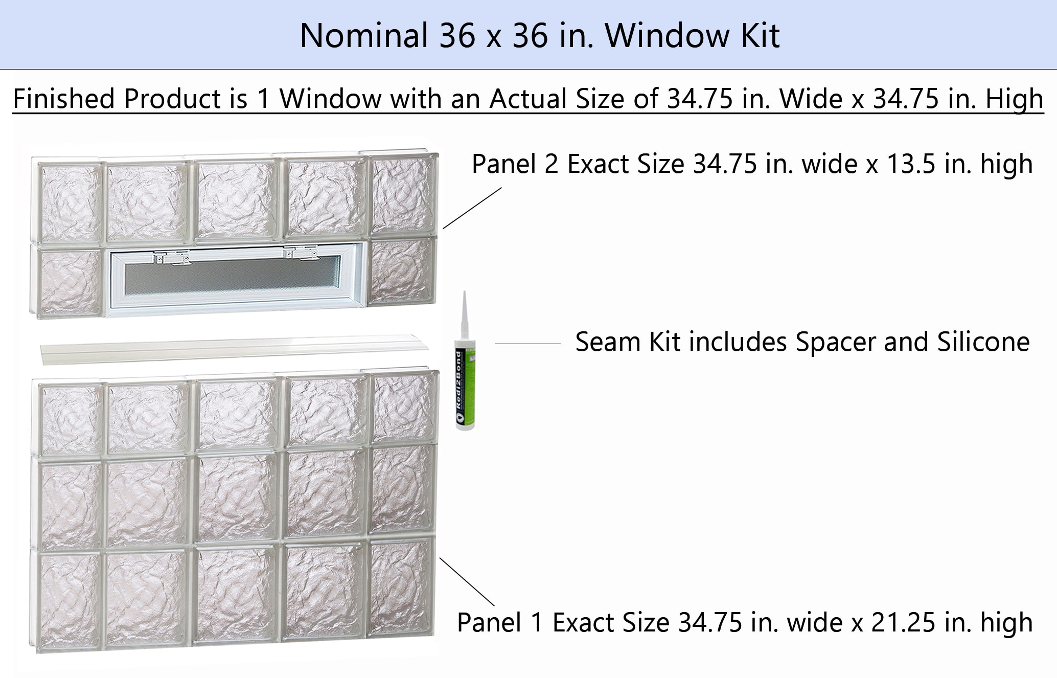 REDI2SET V3636IS Glass-Block-Windows - View #2