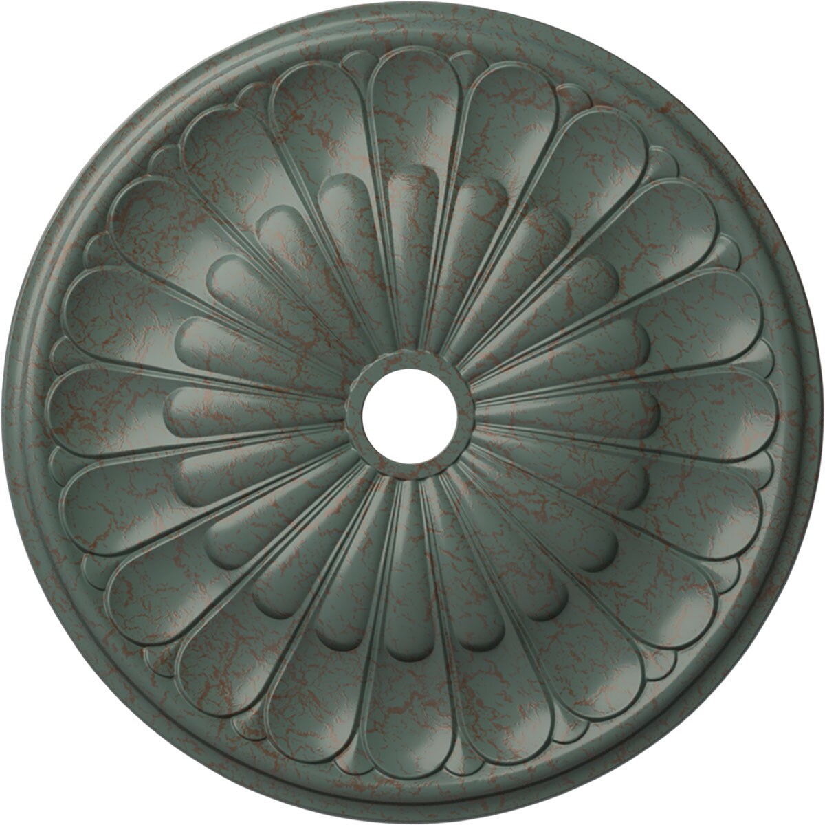 Ekena Millwork CM31GOCBC Gorleen 31.625-in W x 31.625-in L Painted Cloud Burst Crackle Polyurethane Whole Ceiling Medallion