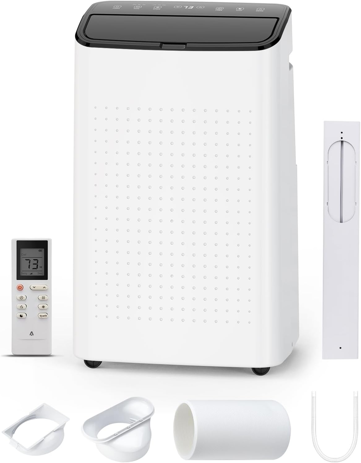 Qeetex LXLS2-PHO-109JZ5NJ 14000 BTU Portable Air Conditioner 3 in 1 AC Unit for 750 Sq Ft Quiet 48dB Cooling Dehumidifier Fan with Remote Auto Swing Sleep Mode Window Kit