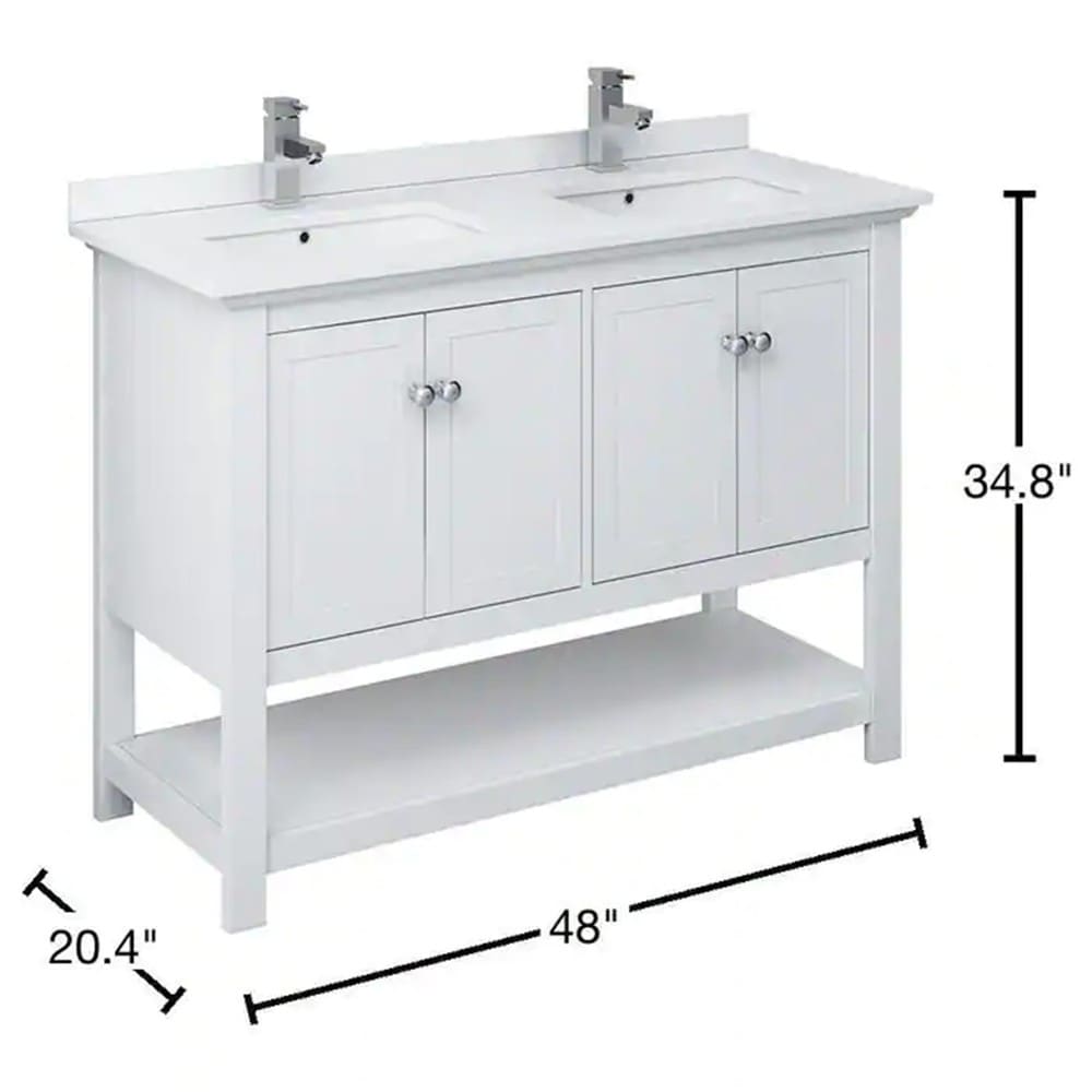 Fresca FCB2348WH-D-CWH-U Bath-Vanity-Combo - View #12