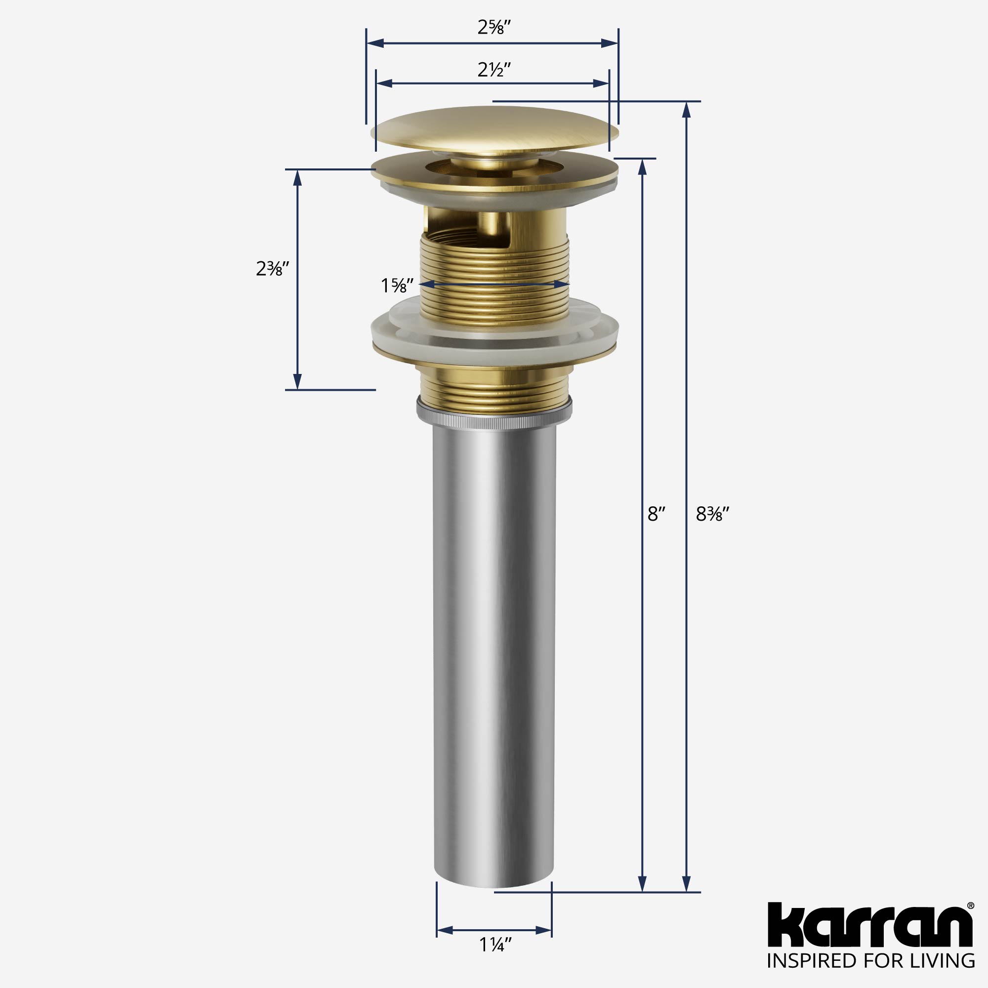 Karran PUOF25BG Popup-Drains-Accessories - View #3