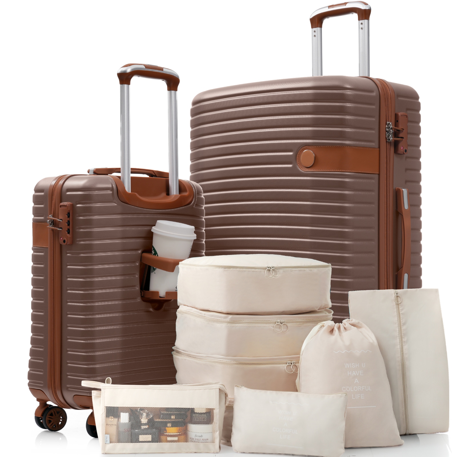 ModernLuxe L3P-N730P261826D Hardshell Luggage Set with TSA Lock 360° Spinner Wheels Lightweight Durable Travel Suitcases for WomenMen CarryOn  CheckIn