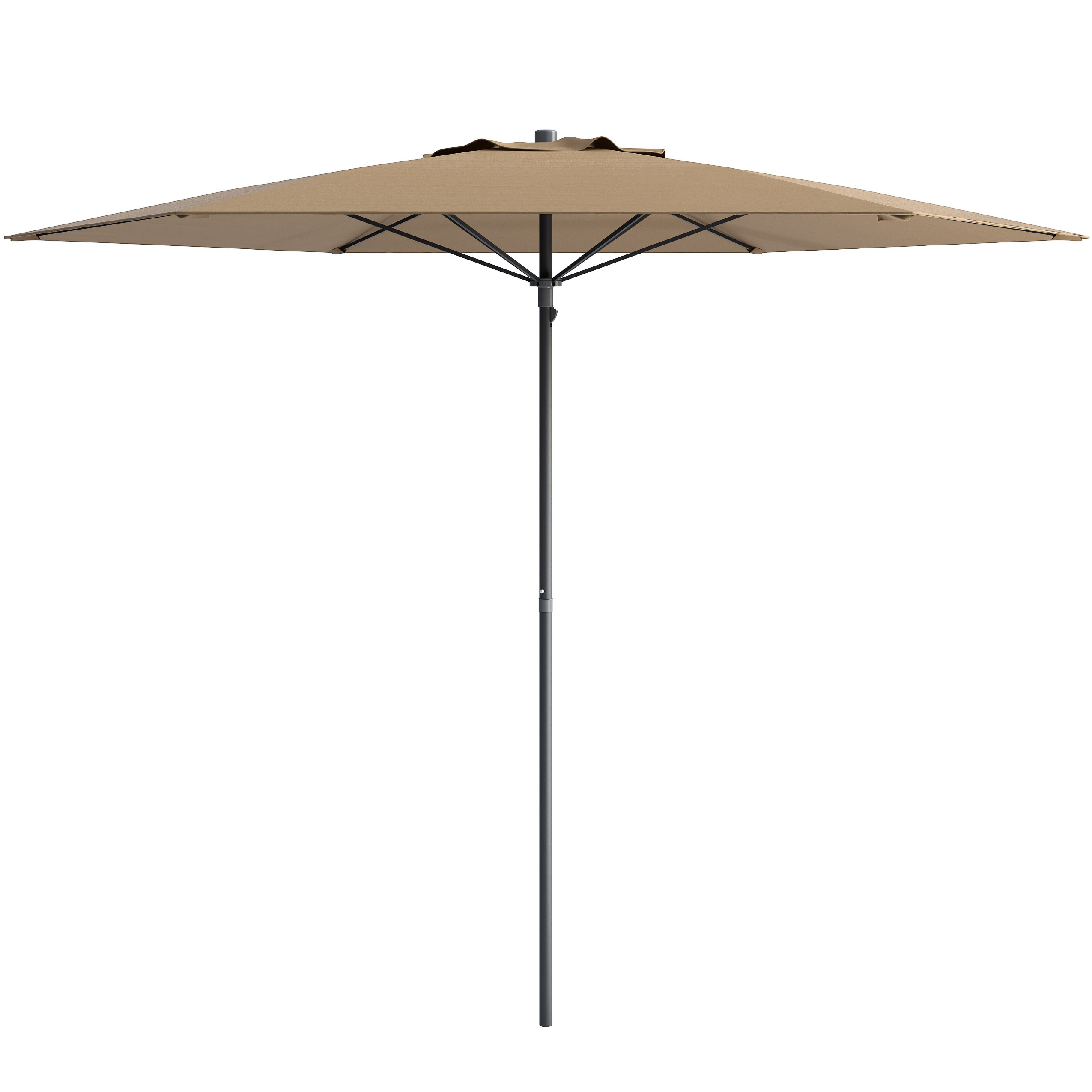 CorLiving PPU-620-U 7.5-ft Steel Brown No-tilt Garden Patio Umbrella