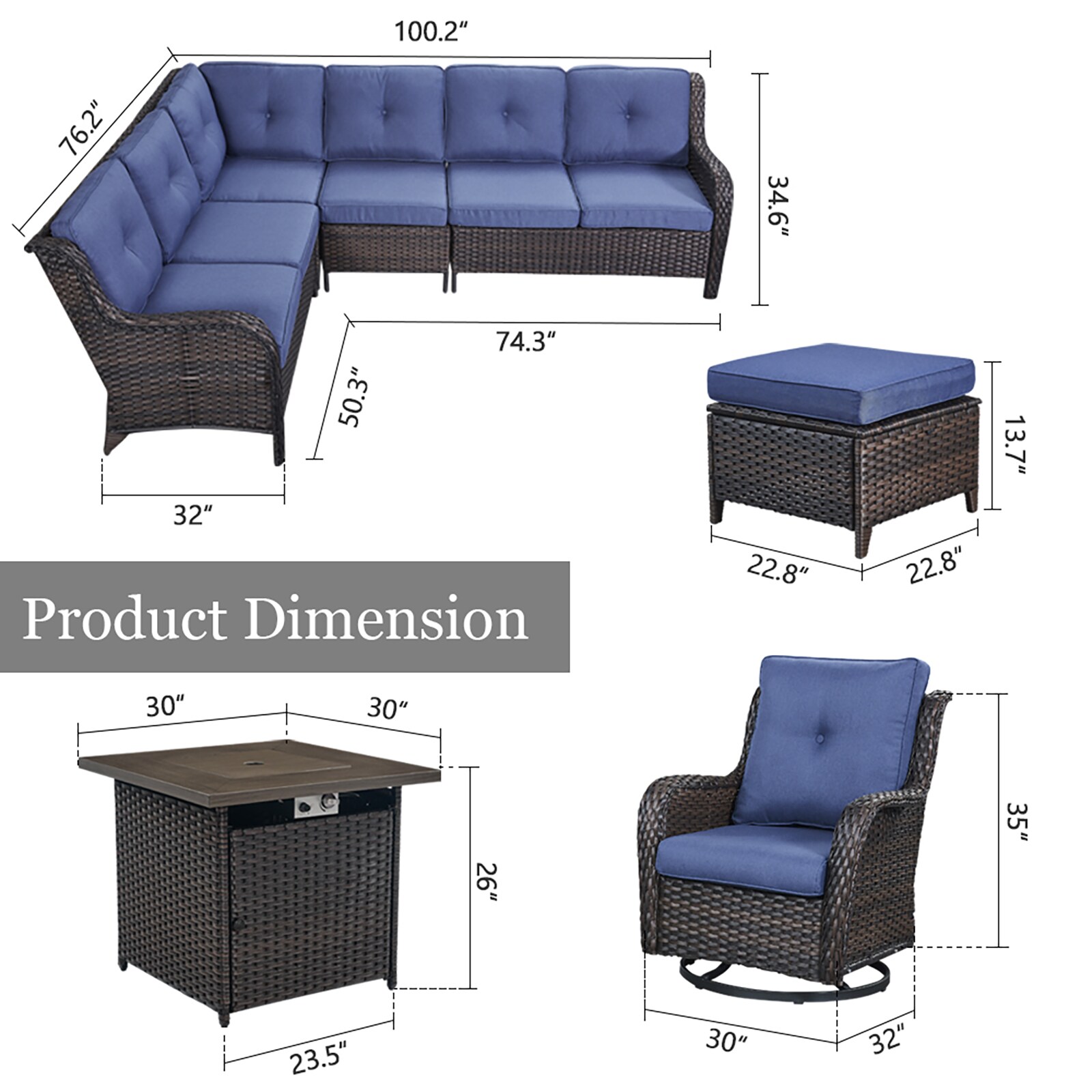 Rilyson FS2314054056058098-1 Patio-Conversation-Sets - View #10