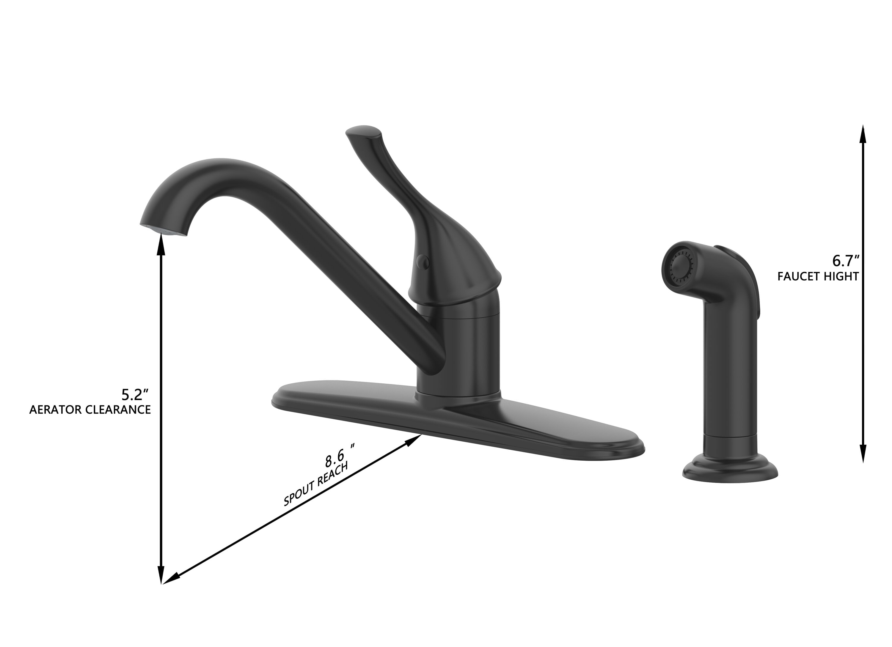 Project Source 67915W-107001 Kitchen-Faucets - View #4
