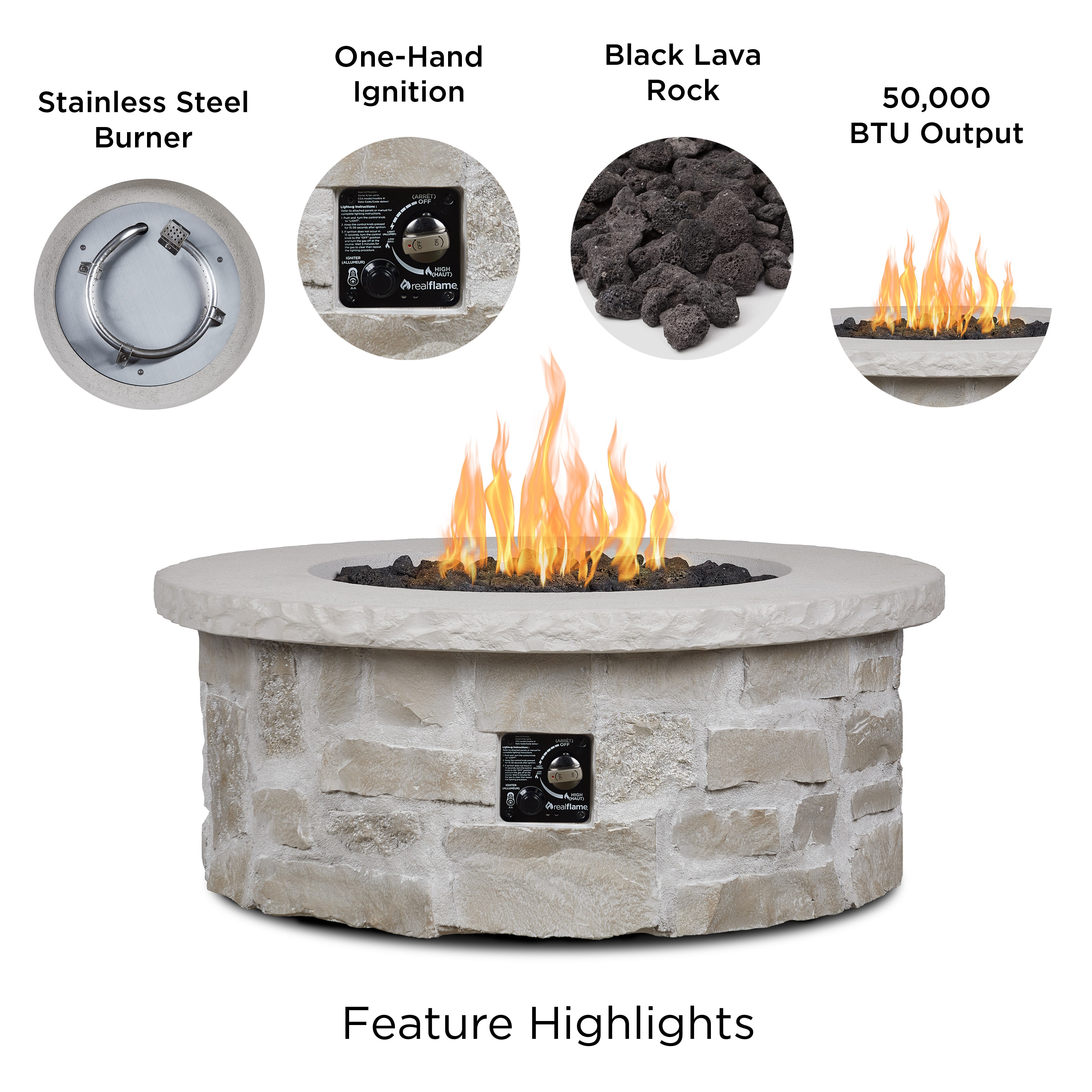 Real Flame 13086LP-BGE Outdoor-Gas-Fireplaces - View #5