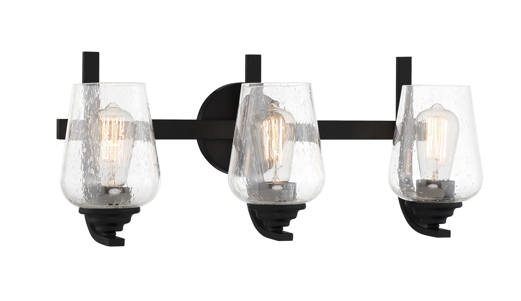 Minka Lavery 1923-66A Shyloh 22.13-in 3 -Light Matte Black Transitional Vanity light bar