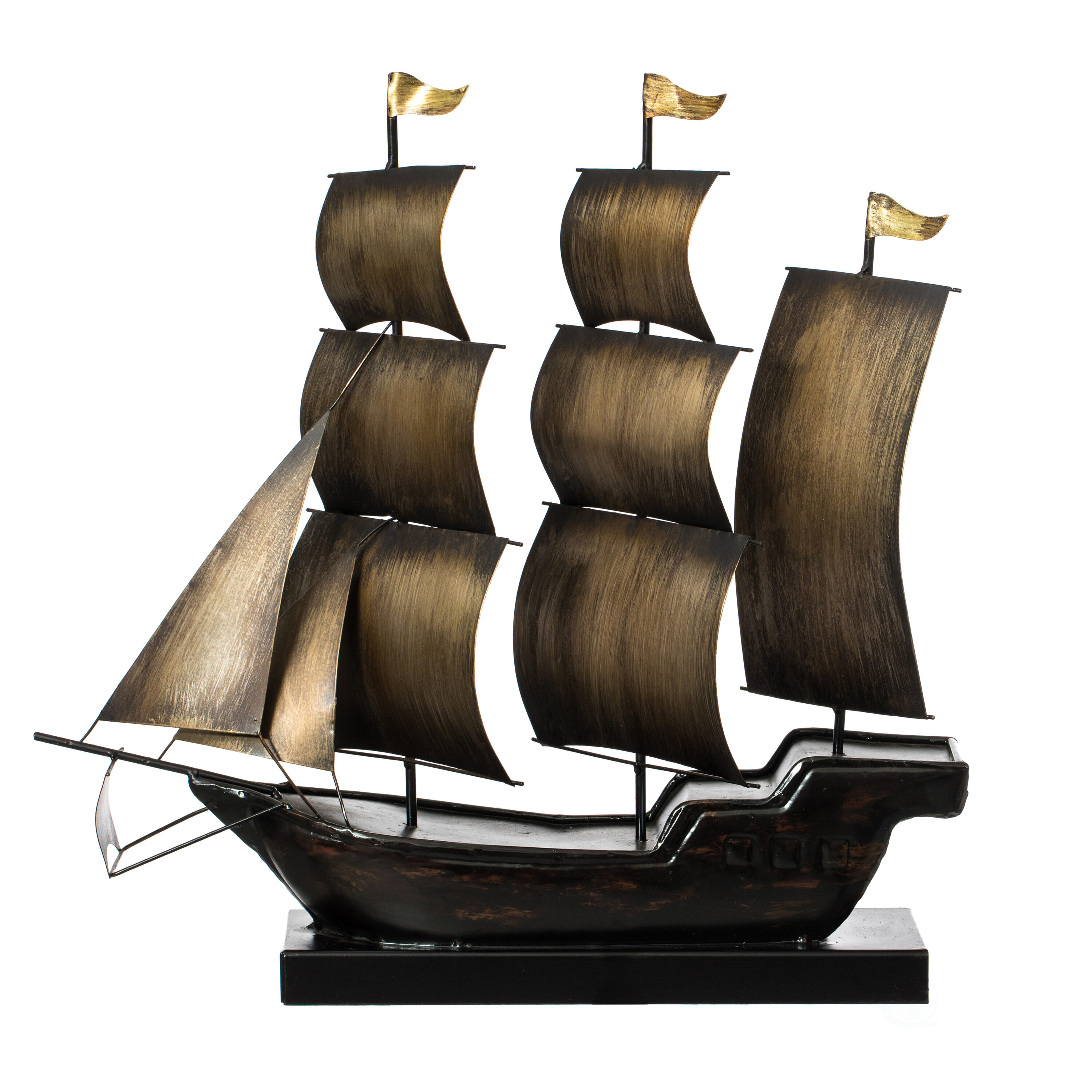 Vintiquewise QI004320-N Brown Metal Modern Decorative object