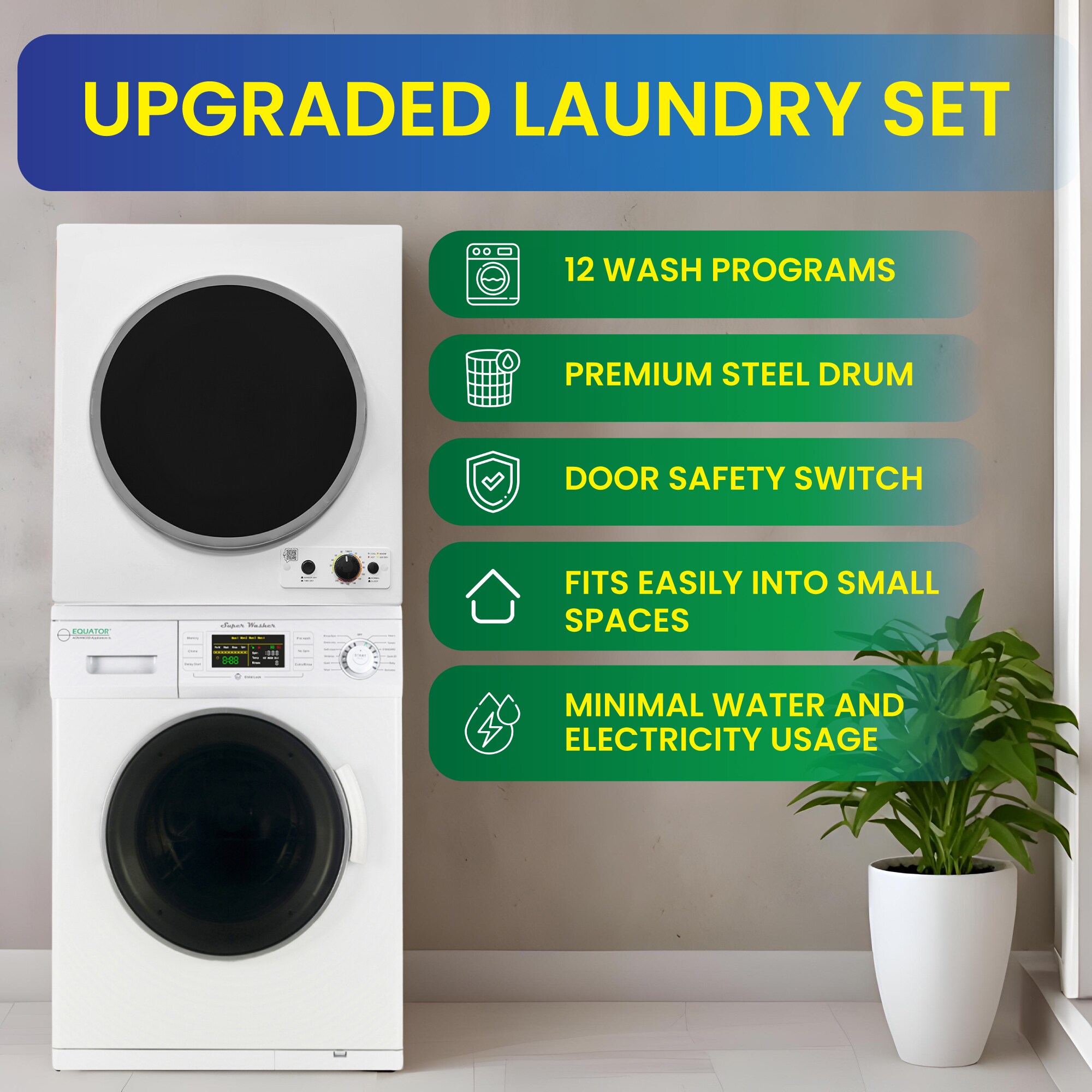 Equator Advanced Appliances EW 824 N + ED 850 Combo-Washer-And-Dryer - View #12