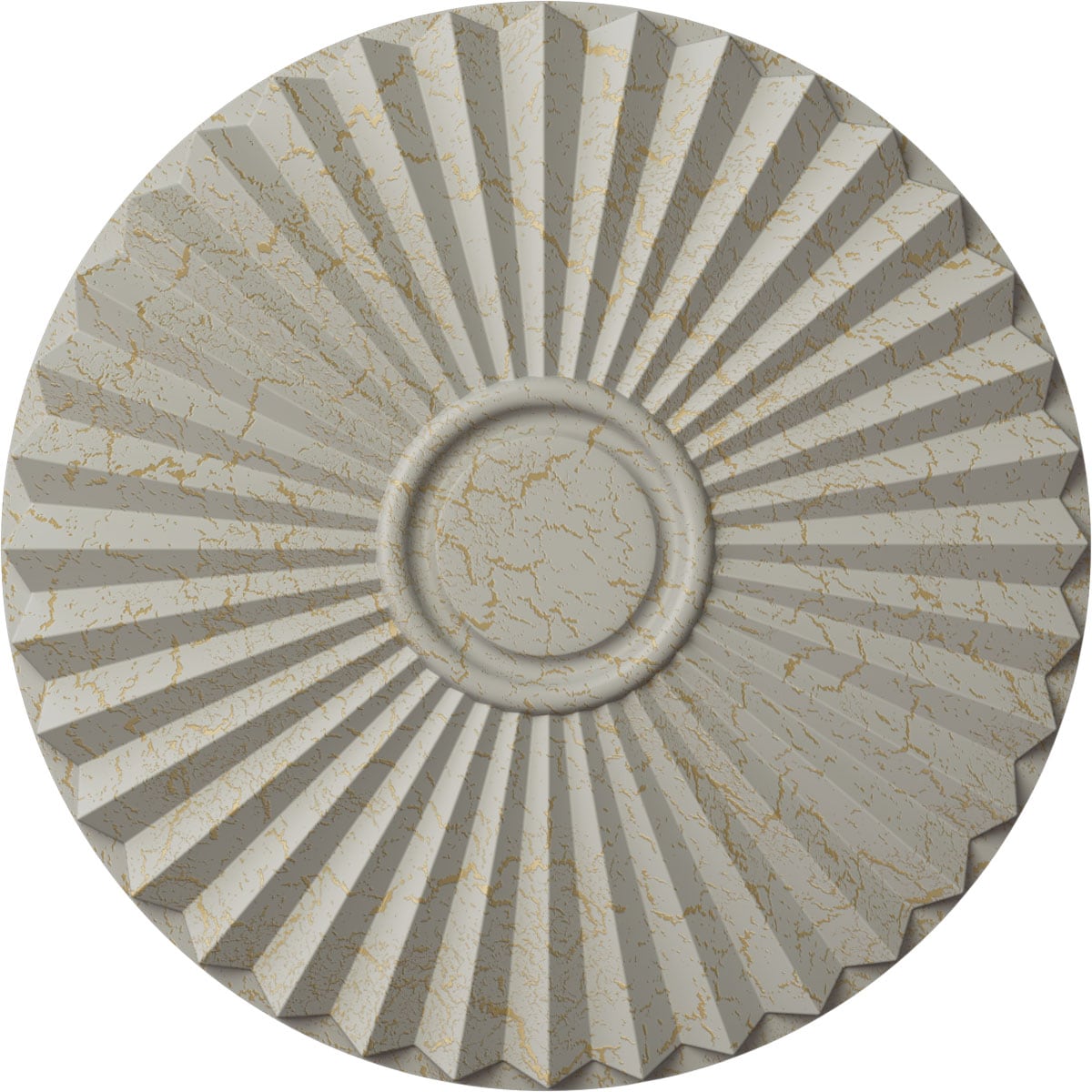 Ekena Millwork CM20SHPCC Shakuras 19.75-in W x 19.75-in L Pot Of Cream Crackle Polyurethane Ceiling Medallion