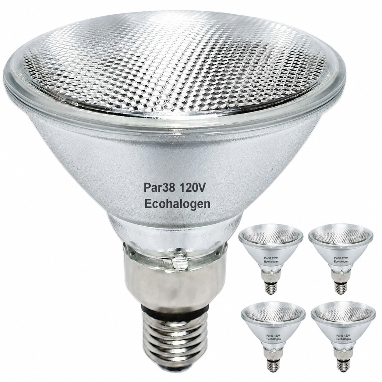 Ahfiwaso  PAR38 Flood Light 4 Pack 80W Halogen Bulbs Dimmable 1500 Lumens Warm White 2800K with E26 Base Indoor Outdoor Lighting