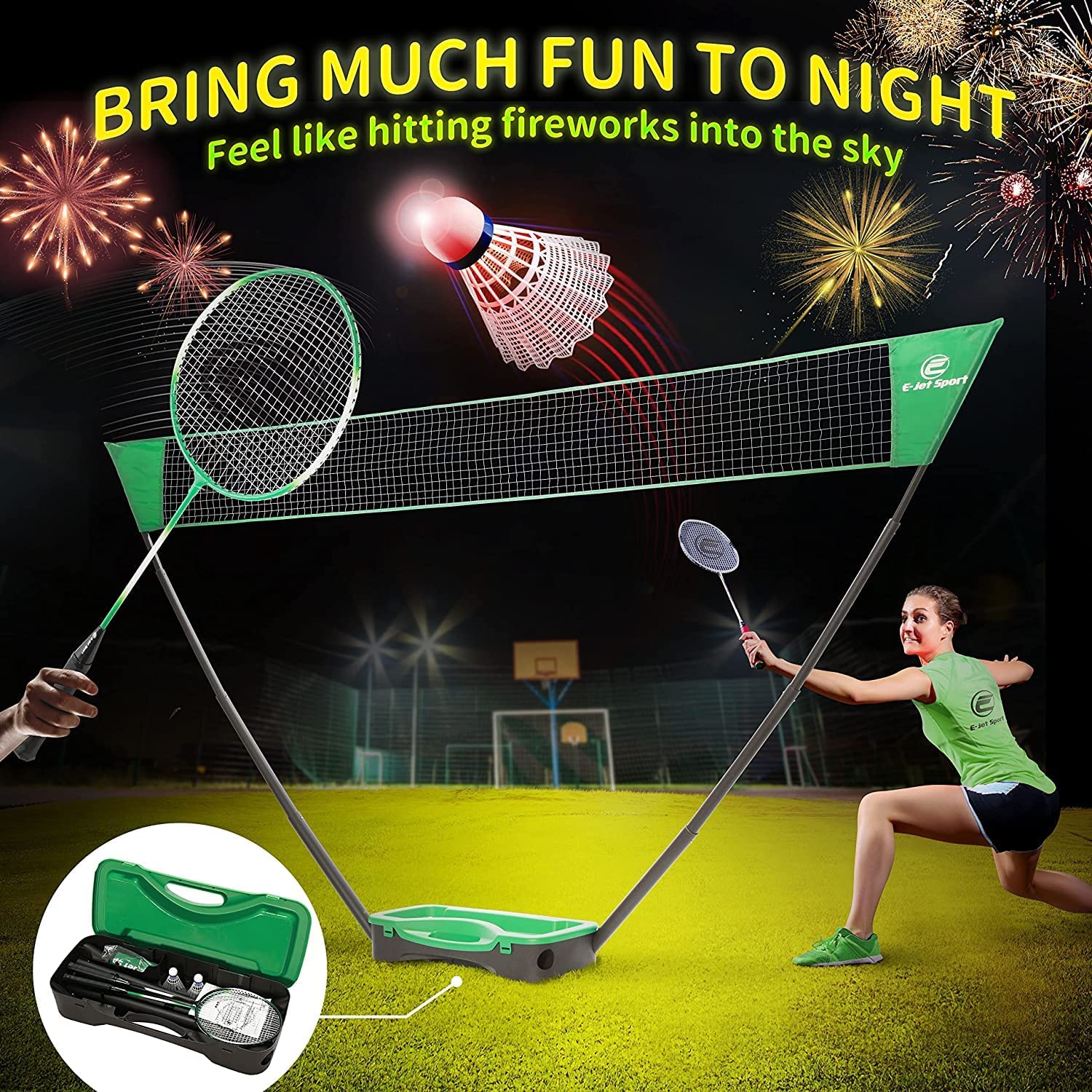 2 Players Badminton Set For Kids Outdoor Garden Home Game Sport New Exercise 