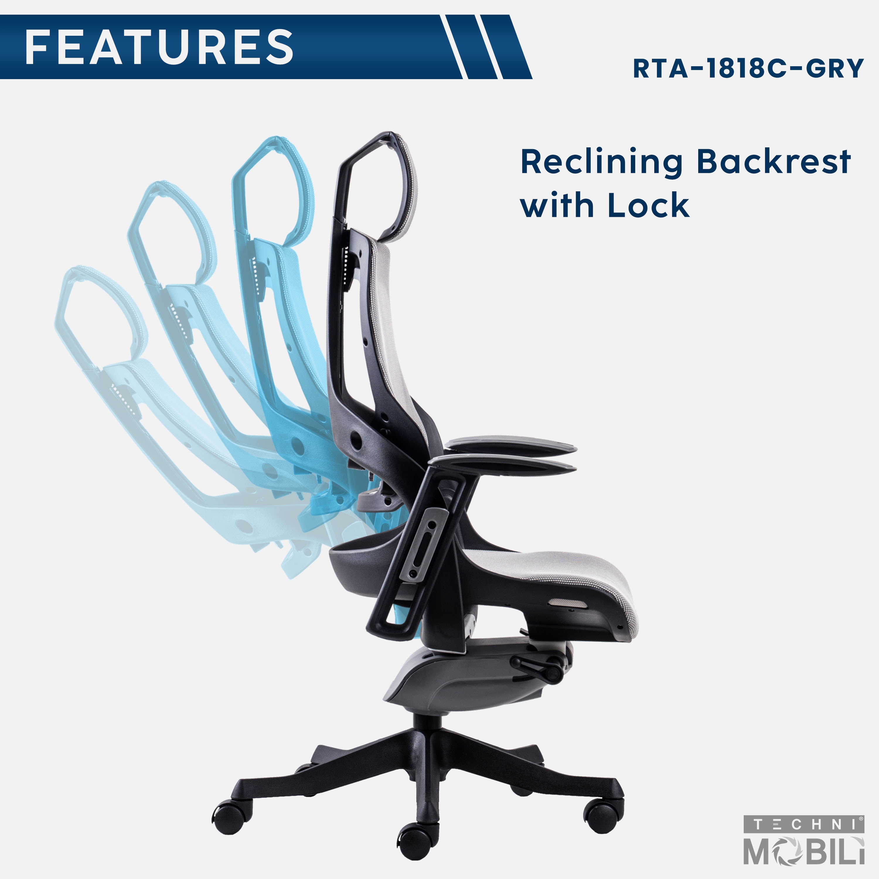 Techni Mobili RTA-1818C-GRY Office-Chairs - View #6