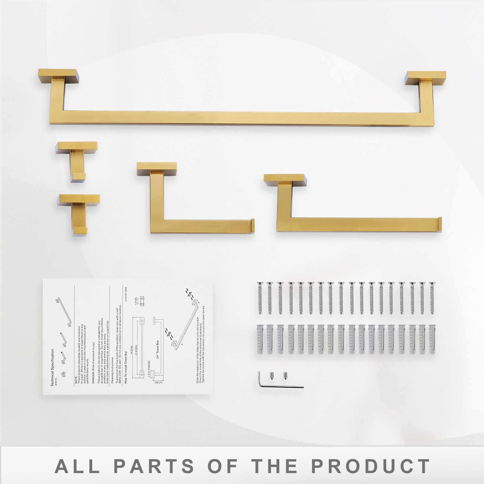 WOWOW 410115G-LW Decorative-Bath-Hardware-Kits - View #4