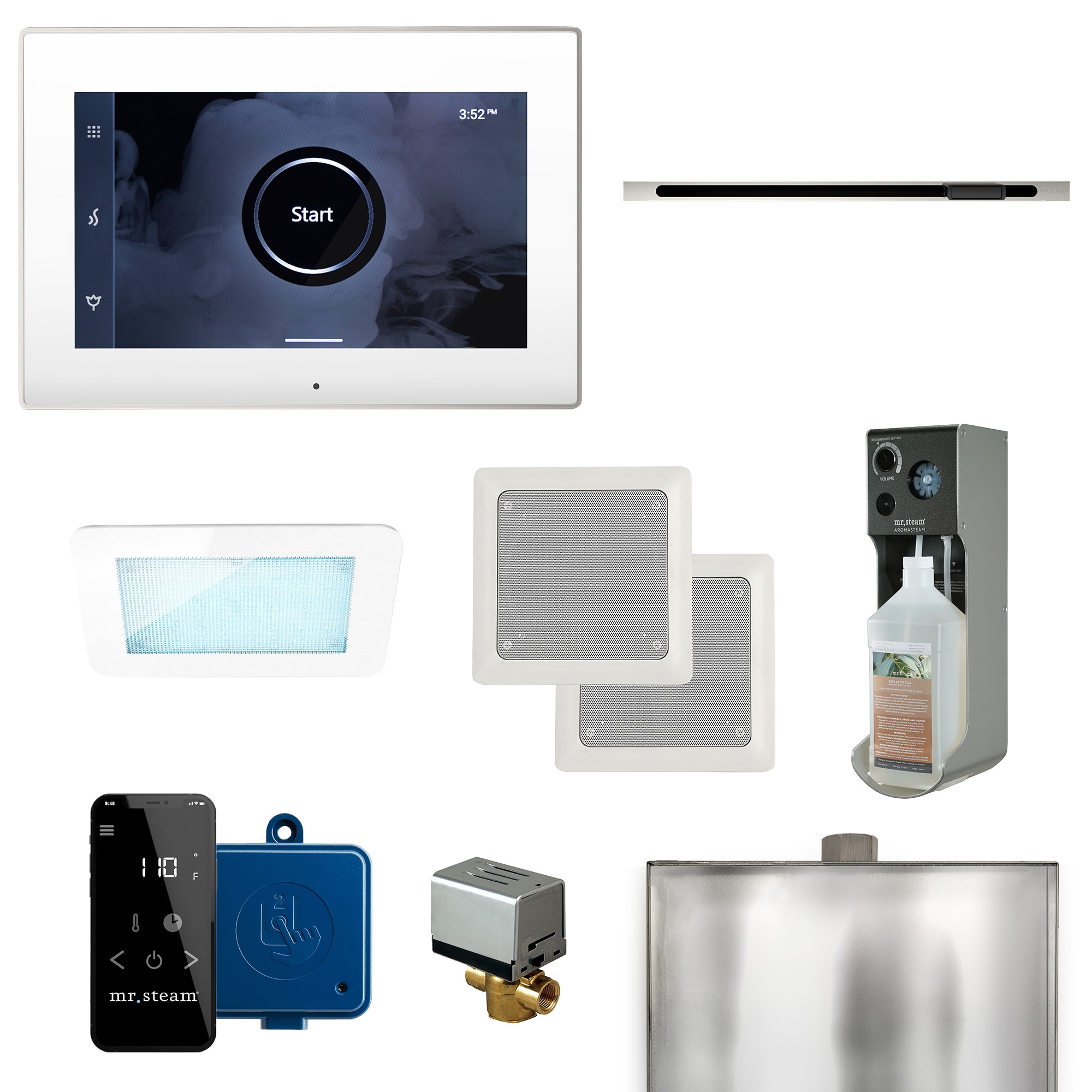Mr. Steam XDRMWHLPN 492-watt White Polished Nickel Steam Generator Control Kit