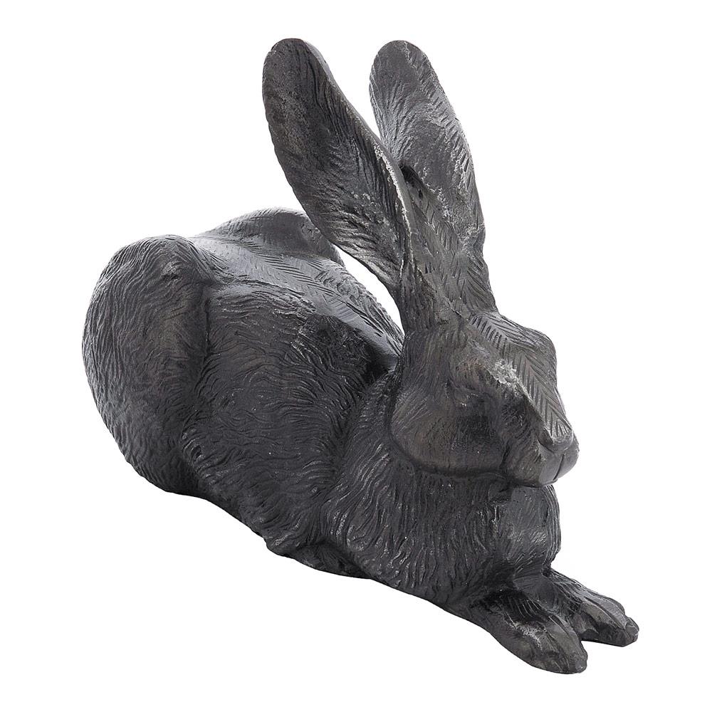 Minuteman International E-12C 9.5-Inches H x 5-Inches W Black Rabbit Garden Statue